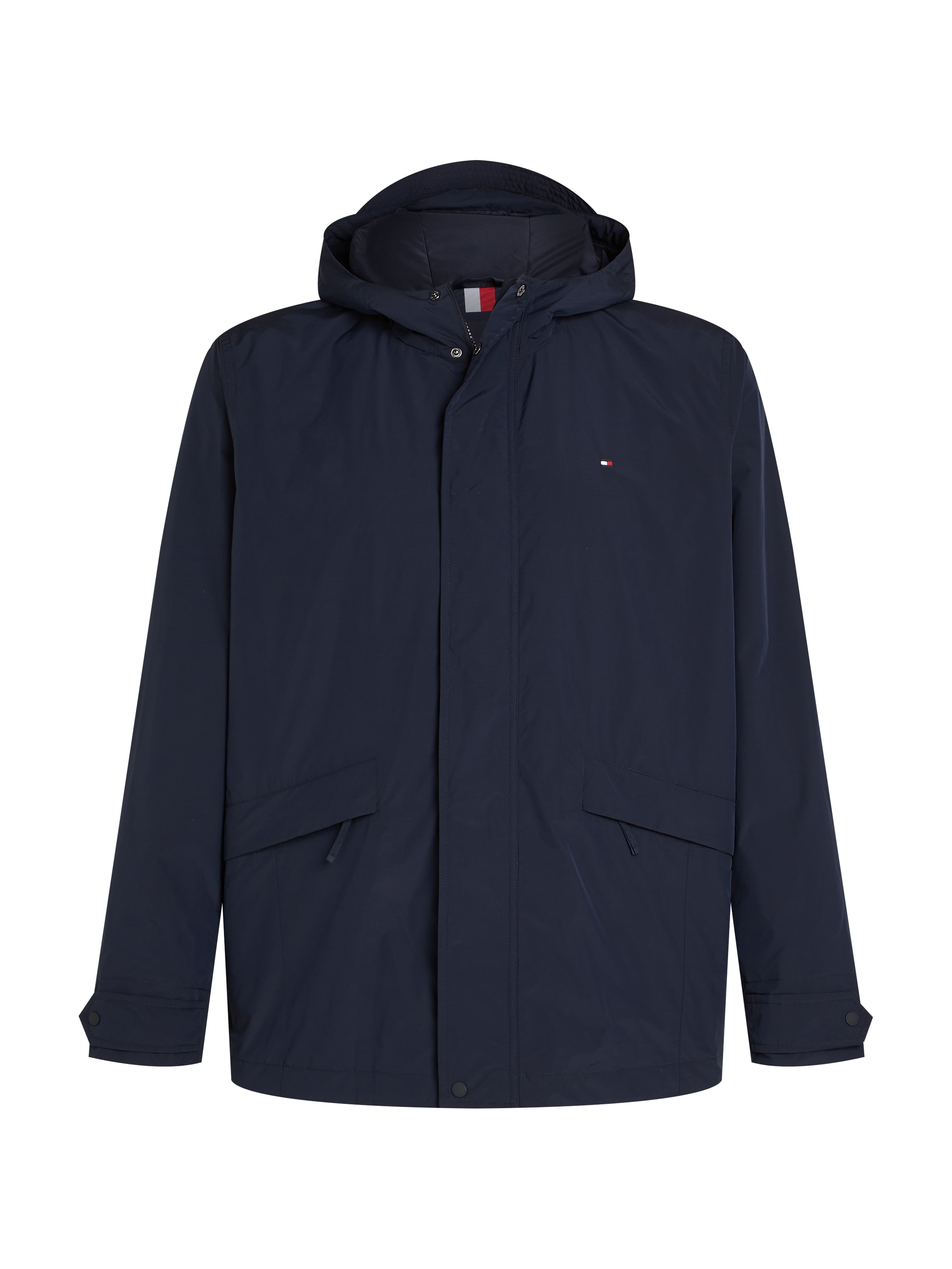 Tommy Hilfiger Big & Tall Allwetterjacke »BT-LW PACKABLE HOODED JKT-B«, mit Kapuze, in Großen Größen, Logostickerei