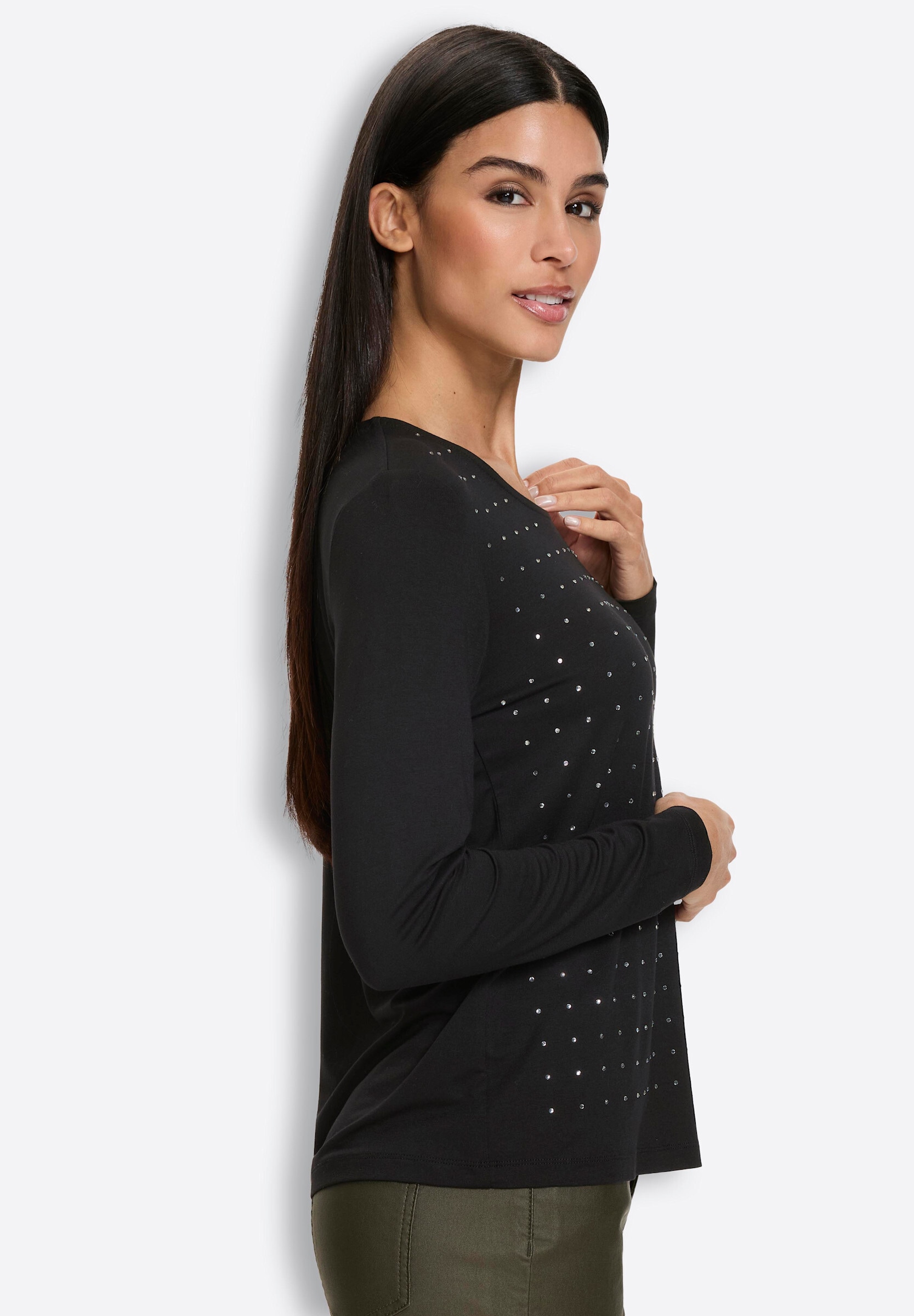 heine T-Shirt »Langarm-Shirt Rundhalsshirt«
