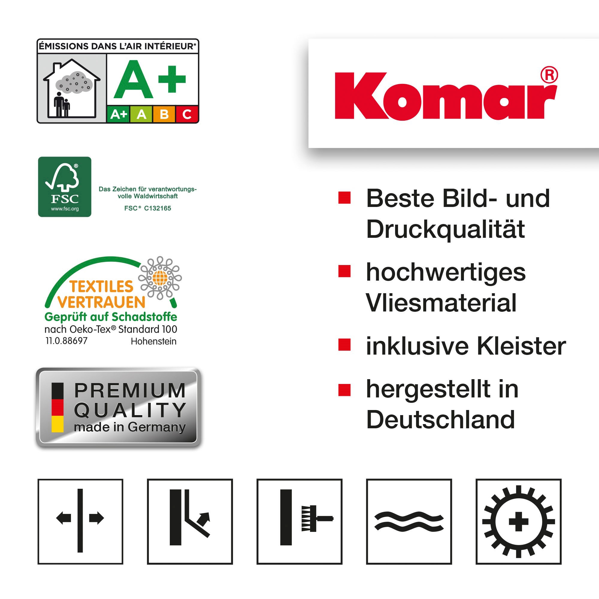 Komar Vliestapete »Digitaldruck Vlies - Aquitaine - Größe 200 x 250 cm«, bedruckt, Wohnzimmer, Schlafzimmer