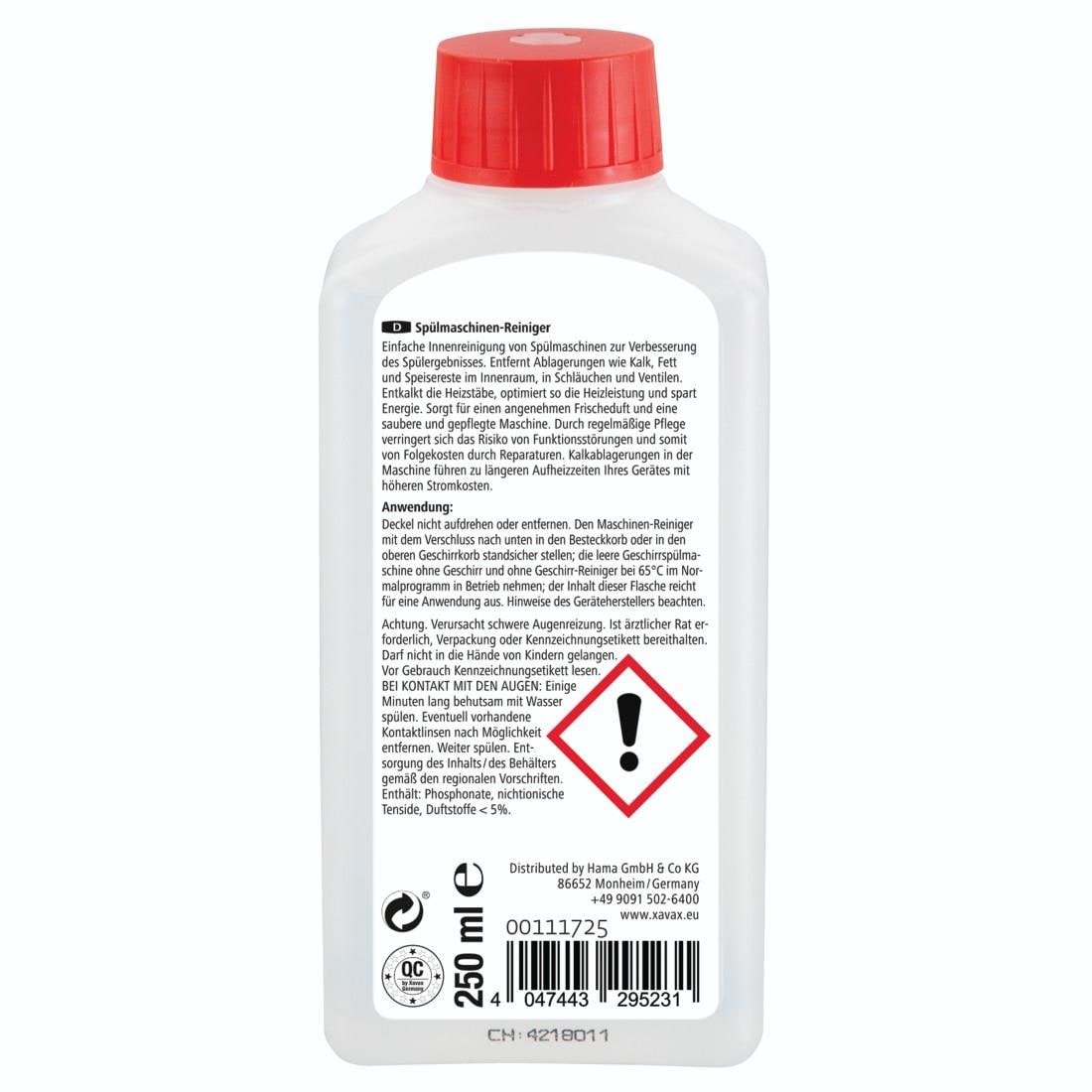 Xavax Reinigungs-Set »Spülmaschinenreiniger Frischeduft, 250 ml, Maschinenpflege«, 250 ml