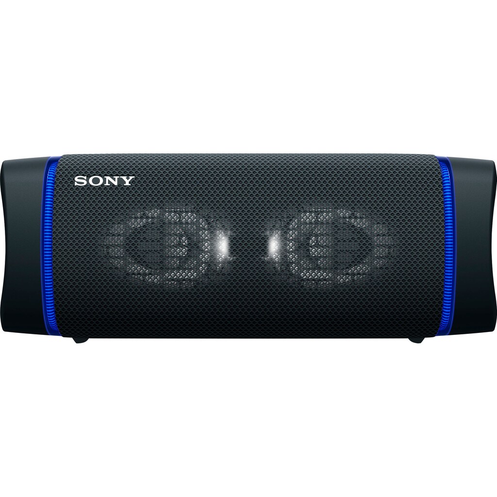Sony Bluetooth-Lautsprecher »SRS-XB33 tragbarer, kabelloser«, Mehrfarbige Lichtleiste, Lautsprecherbeleuchtung, wasserabweisend