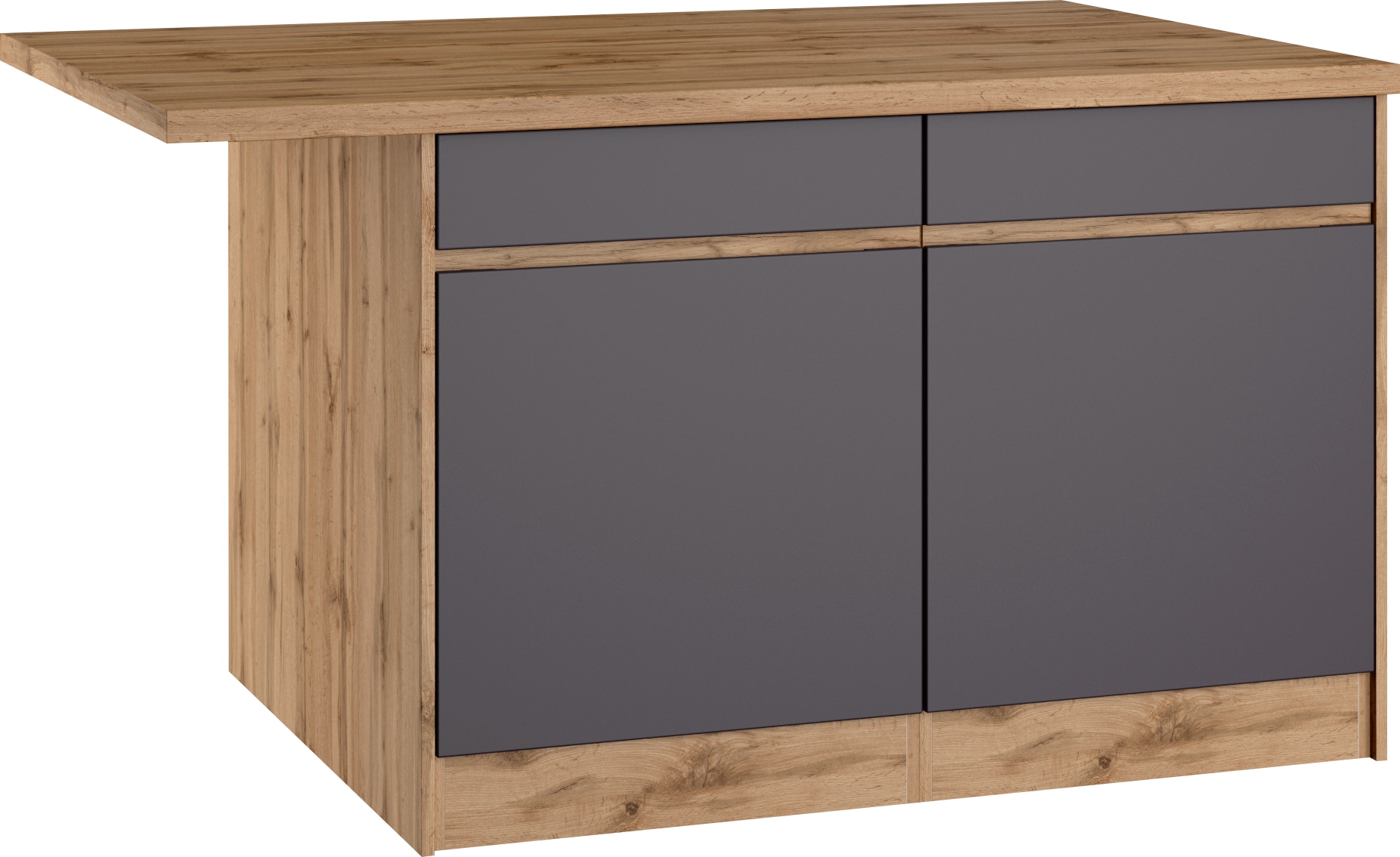 KOCHSTATION Kücheninsel »KS-Riesa« Breite 153 cm, Tiefe 100 cm, MDF-Fronten