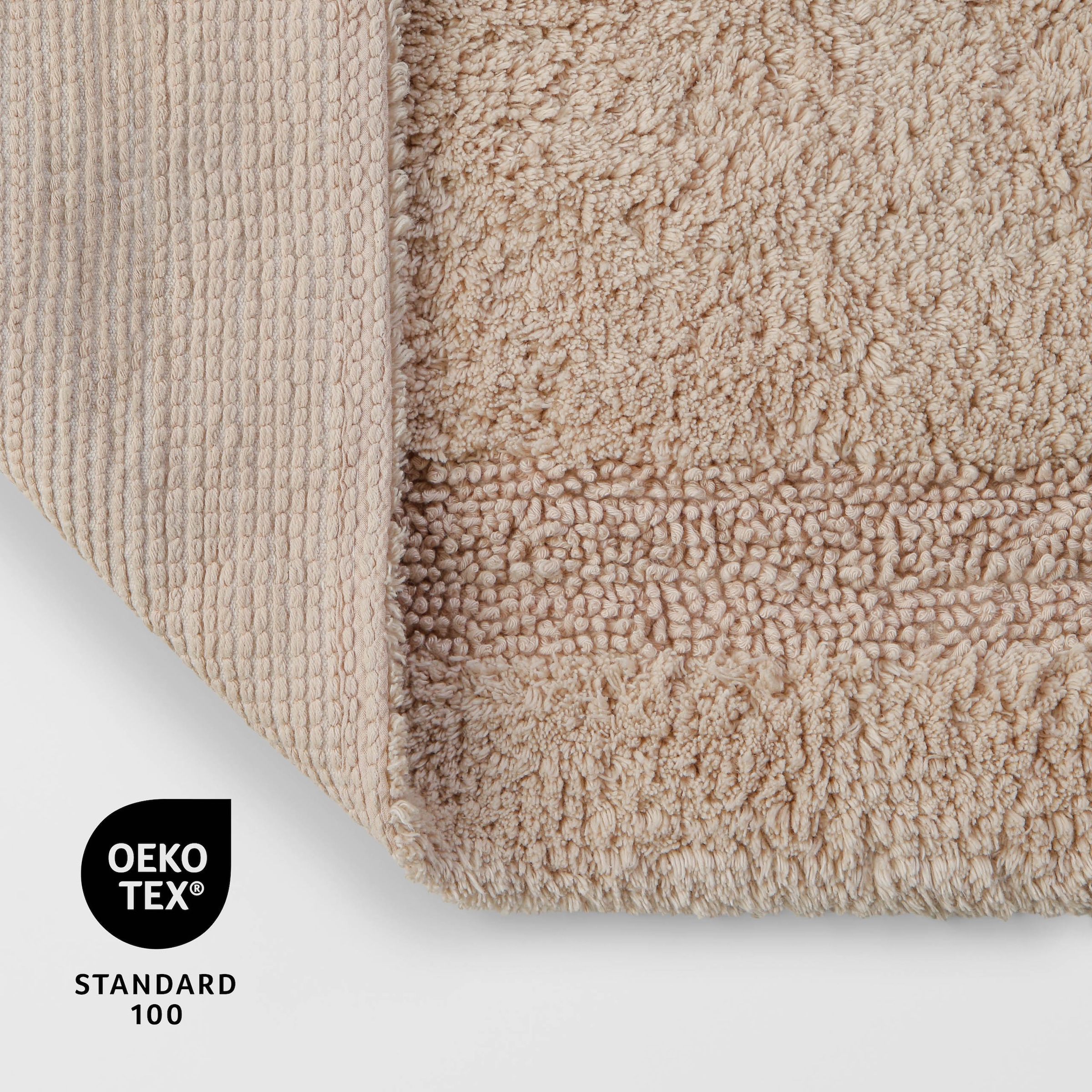 OTTO home Badematte »Meellor, uni, viele Farben, Badvorleger, Badezimmer Teppich« Höhe 20 mm rutschhemmend beschichtet fußbodenheizungsgeeignet Badteppich, getuftet, modern, Uni, antirutsch, flauschig, Baumwolle