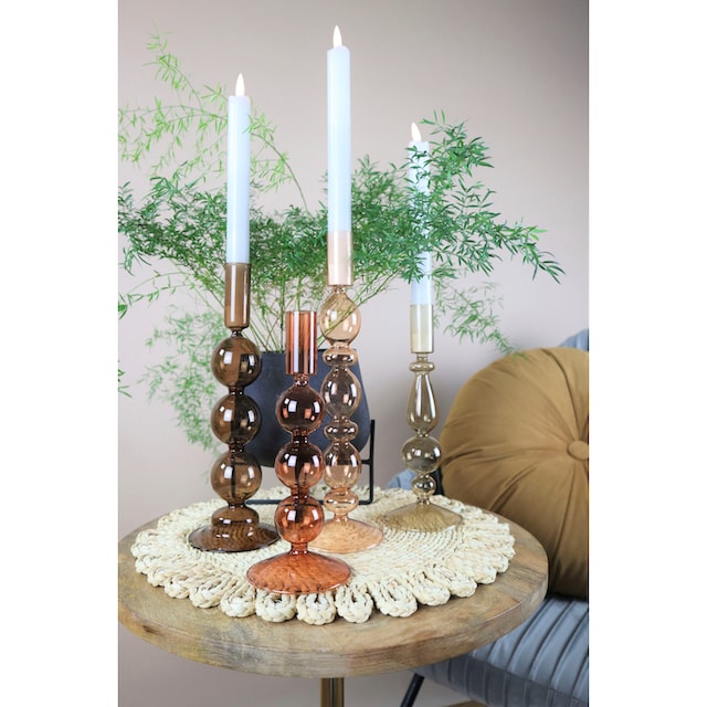 St.), cm Glas, »Lorrely«, Höhe (Set, Kerzenhalter auf ca. 2 Leonique aus Stabkerzenhalter 25 Raten bestellen