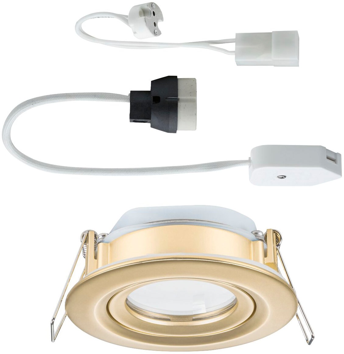 Paulmann LED Einbauleuchte »Einbauleuchte Nova Plus IP65 rund 93mm 30° dimmbar  Gold matt« GU 5,3 1 Stk.