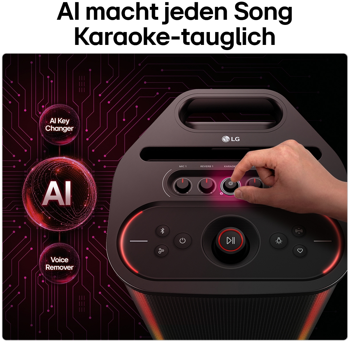 LG Bluetooth-Lautsprecher »xboom Stage 501« 2.2 (Bluetooth Bassregelung | Beleuchtungseffekte | Lautstärkeregelung | Pairing | Wireless Party Connect 220 W)