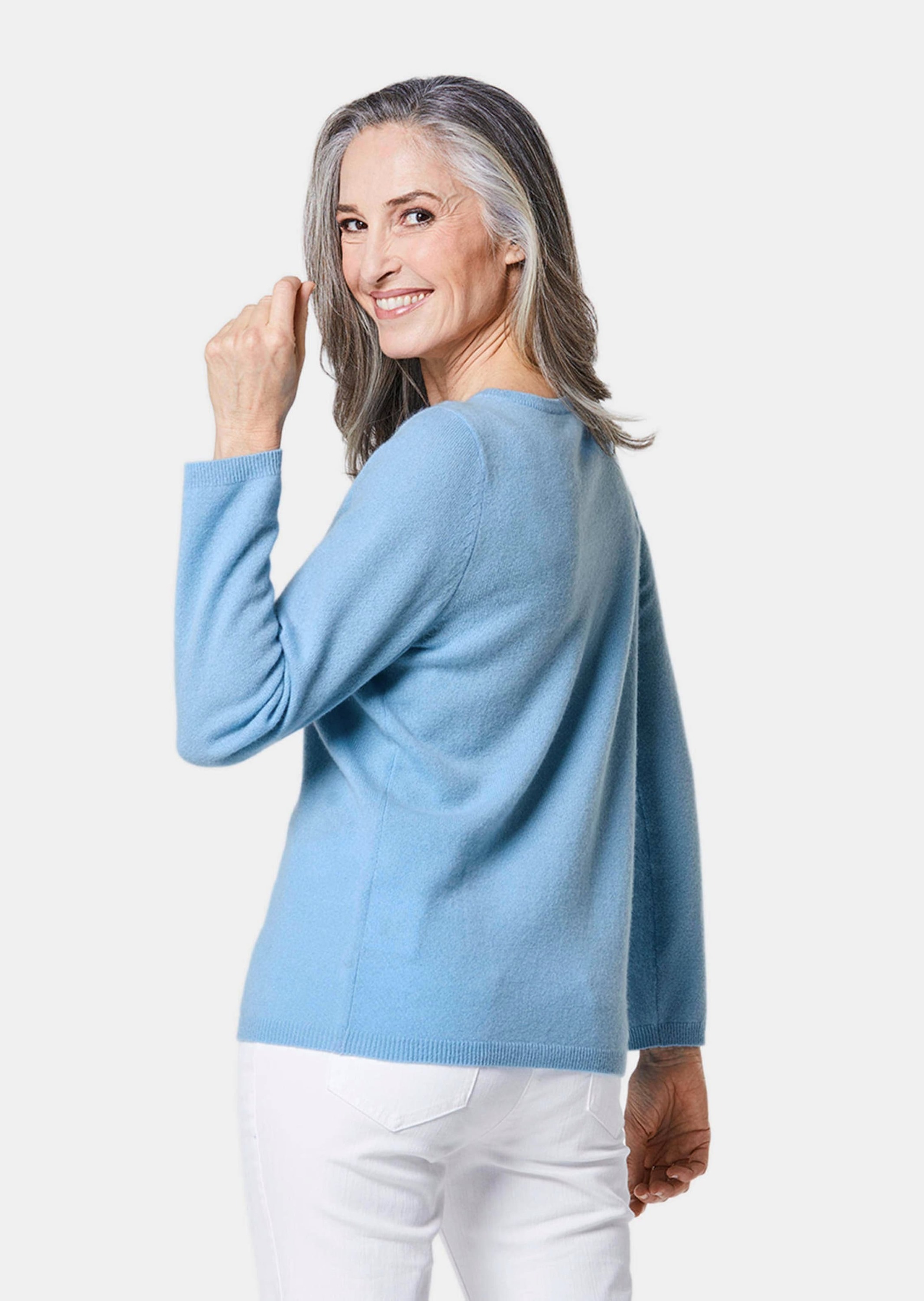 GOLDNER Strickpullover »Kurzgröße Feinstrickshirt mit U-Boot-Ausschnitt« keine/nicht relevant