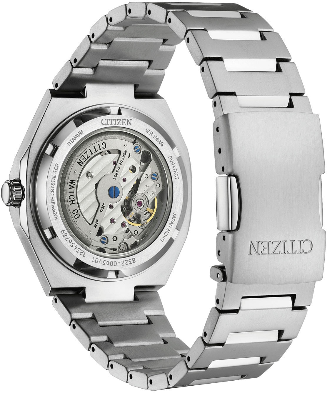 Citizen Automatikuhr »Super Titanium Zenshin 60« Armbanduhr, Herren, Mechanische Uhr, Titan, analog, dezentrale Sekunde