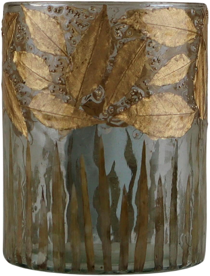 AM Design Windlicht »Kerzenhalter Blätter, aus Glas«, (1 St.), Stumpenkerzenhalter, Höhe ca. 13 cm
