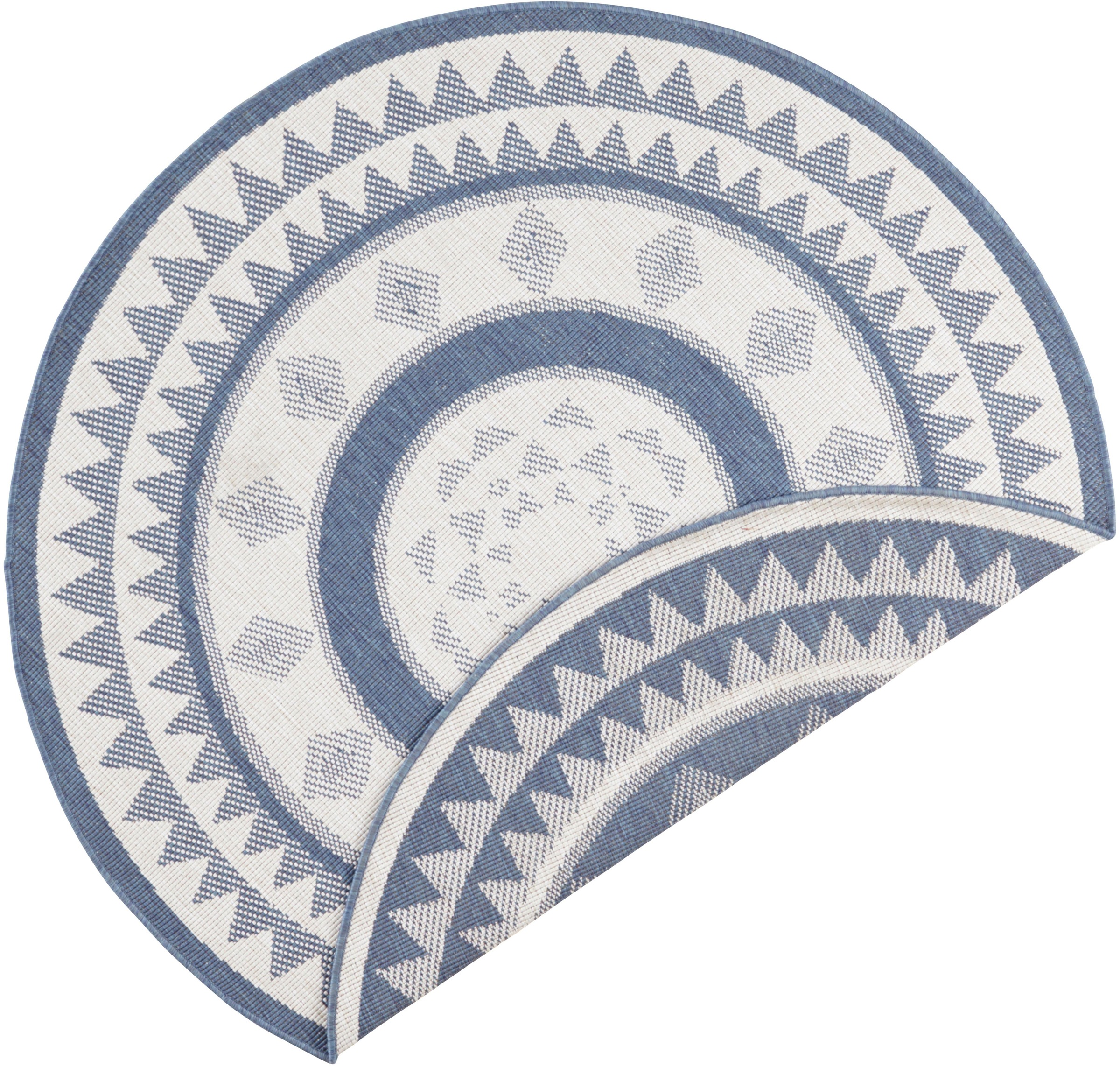 NORTHRUGS Teppich »Jamaica« rund 5 mm Höhe In-& Outdoor, Wetterfest, Balkon, Garten, Wohnzimmer, Wasserfest