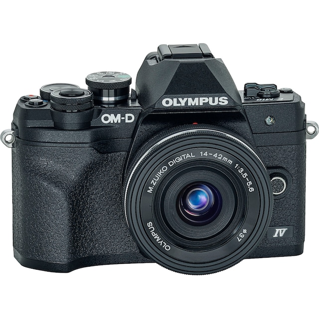 Olympus Systemkamera »E-M10 Mark IV«, M.Zuiko Digital ED 14‑42mm F3,5-5,6  EZ Pancake, 20,3 MP, Bluetooth-WLAN (WiFi), +BLS-50, F-5AC USB-AC Adapter,  USB cable, Shoulder Strap bei