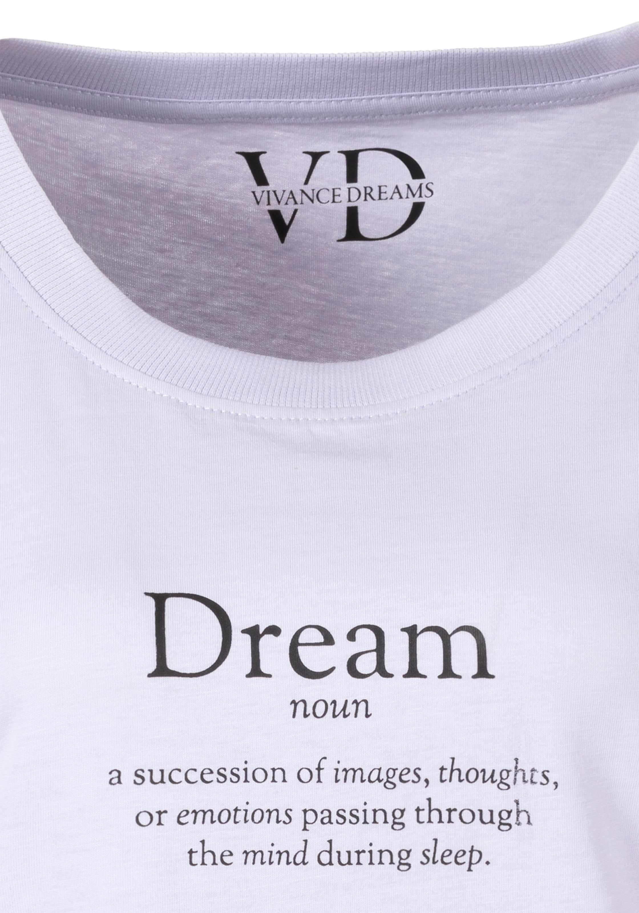 Vivance Dreams Nachthemd, mit ♕ bei Statementdruck