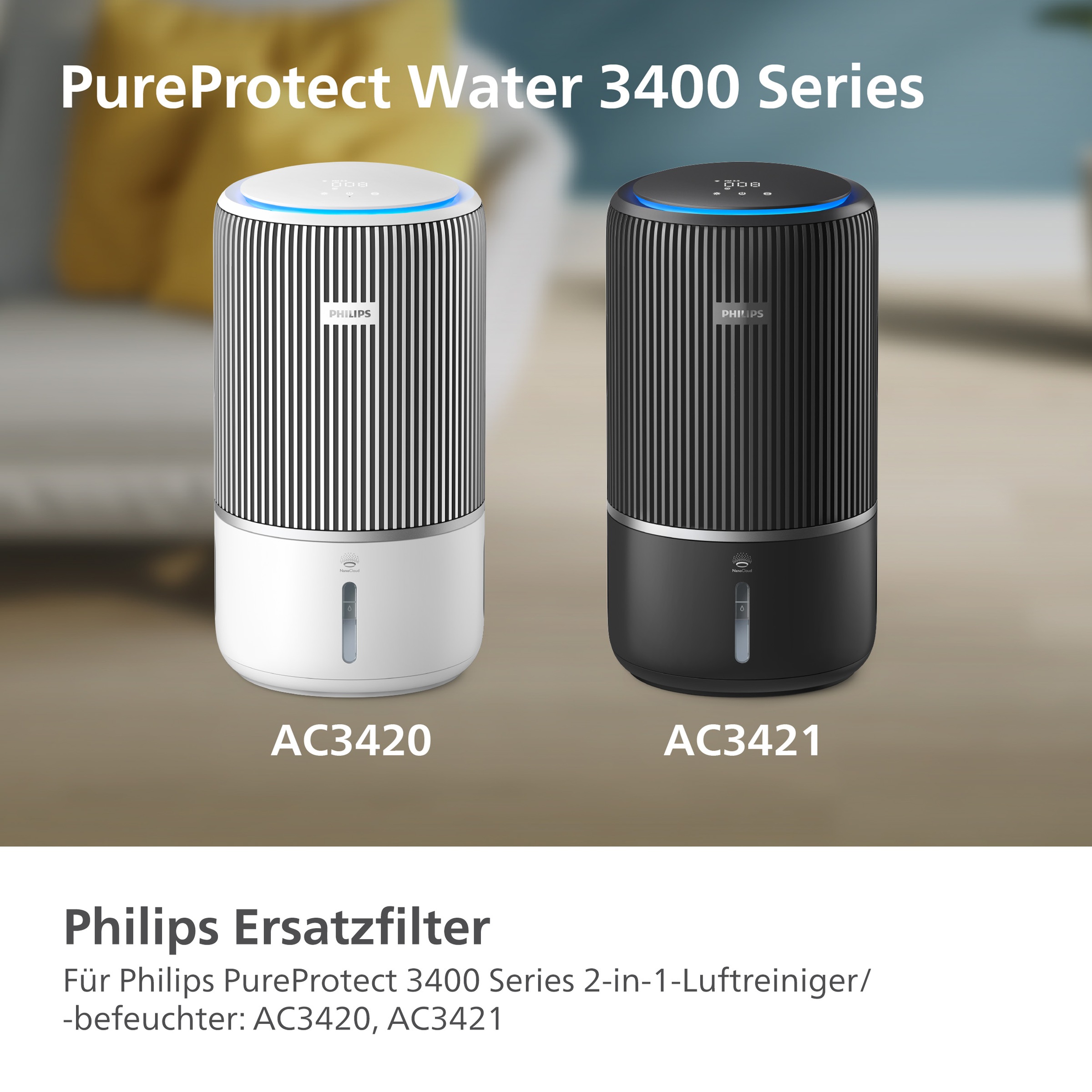 Philips Ersatzfilter »FY3400/30 HEPA NanoProtect Filter«, (1 tlg.), bis zu 1 Jahr verwendbar, 1 Filter im Lieferumfang