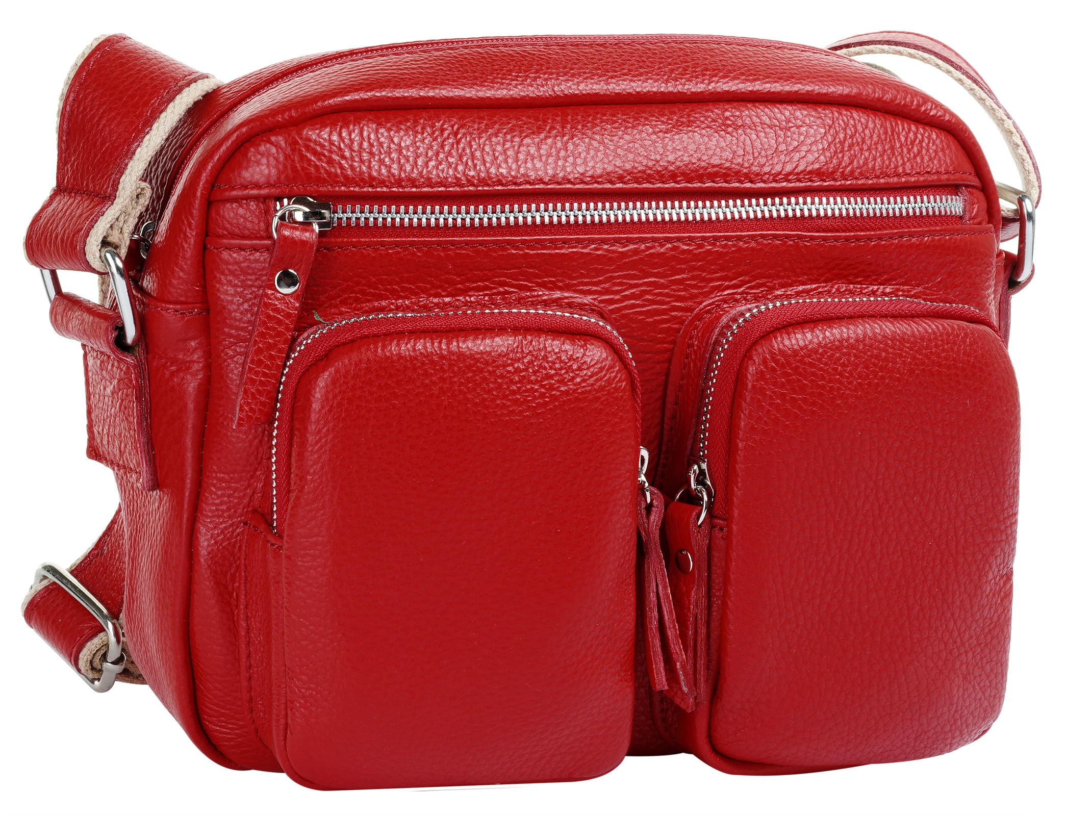 Samantha Look Umhängetasche echt Leder, Made in Italy