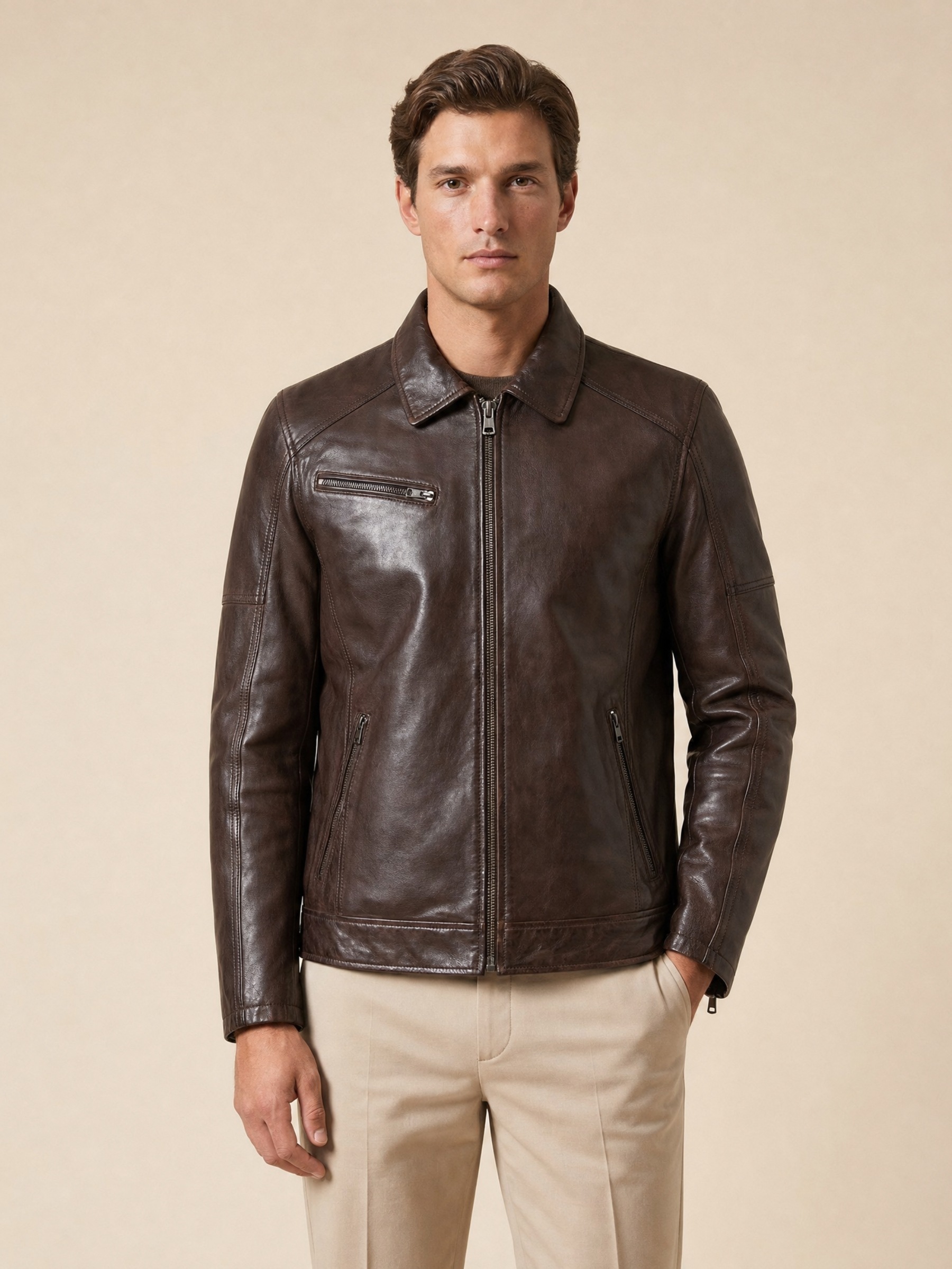 RICANO Lederjacke »Lederjacke Claude« Handgefertigt aus echtem Leder