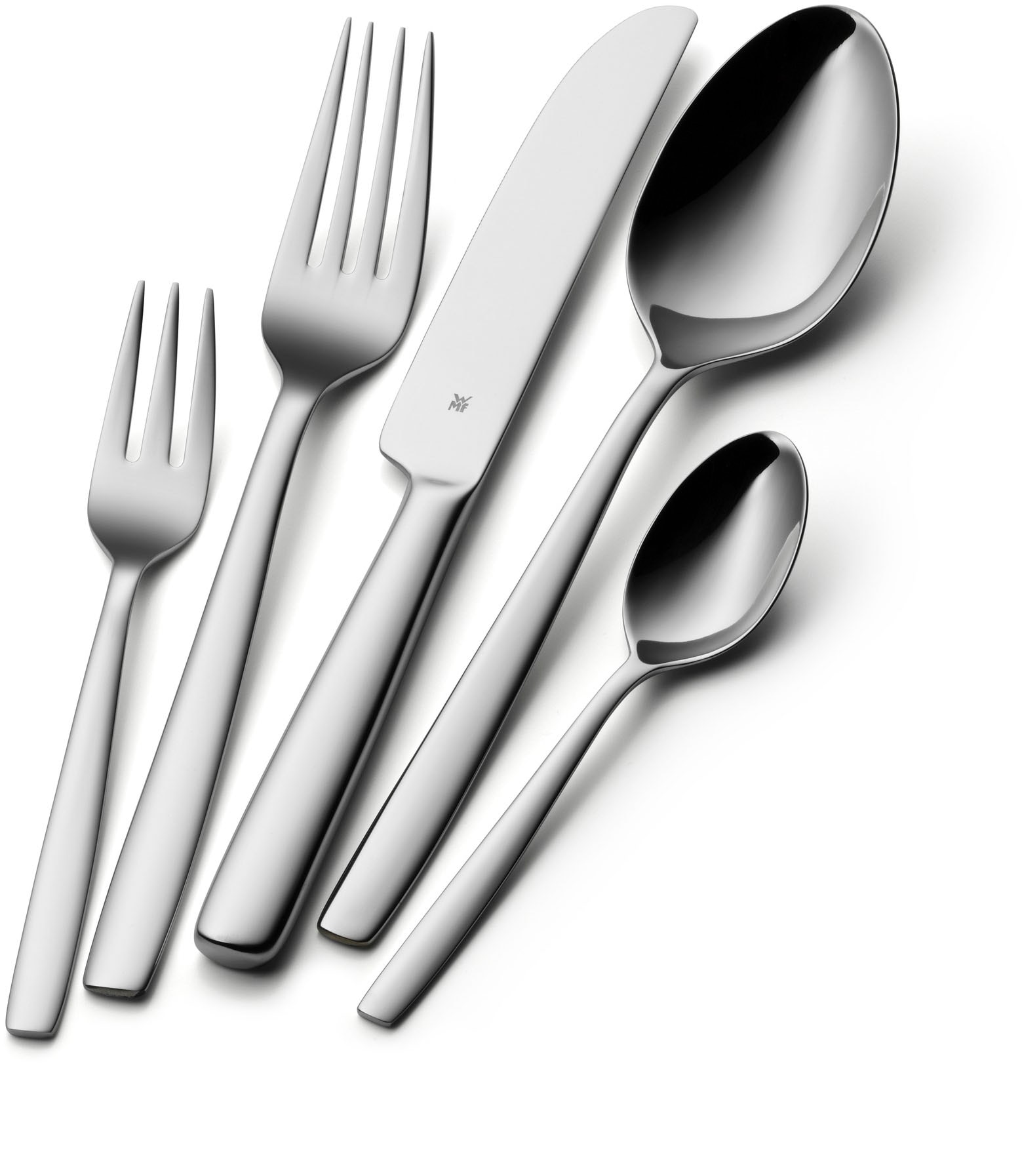 WMF Besteck-Set »Palma in klassisch-stilsicherer Optik, ergonomisch, Wellenschliff«, (Set, 30 tlg.), spülmaschinengeeignet, optimale Schärfe, hochwertiger Besteckkasten