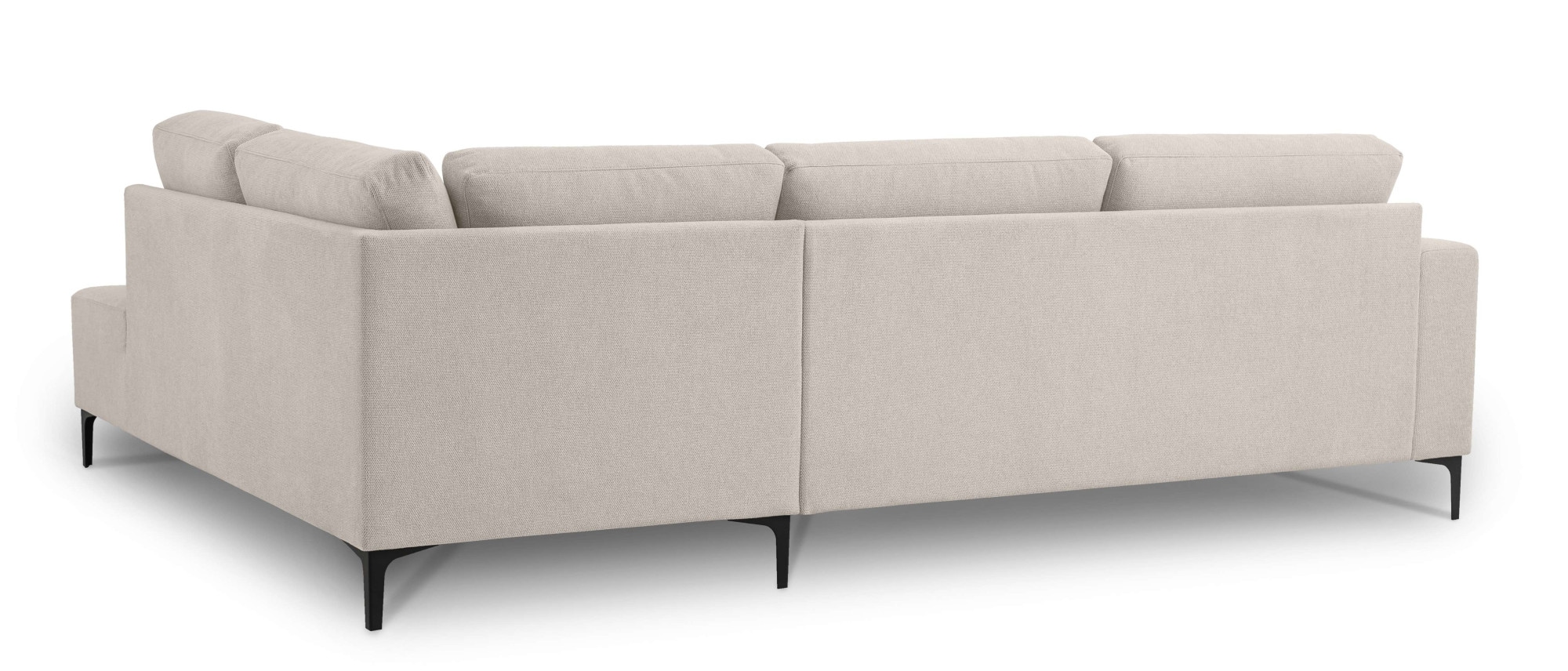 Home affaire Ecksofa »Tournon, L-Form, Breite 256 cm, Webstoff, Chenille«, Designsofa im nordischen Stil, Wellenunterfederung, Metallfüße