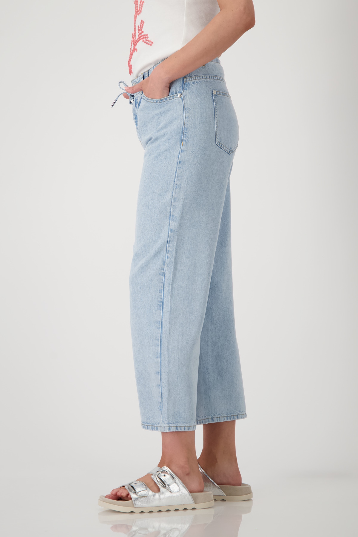 Monari Culotte »Hose Lyocell 64cm«, Mit Gürtelschlaufen