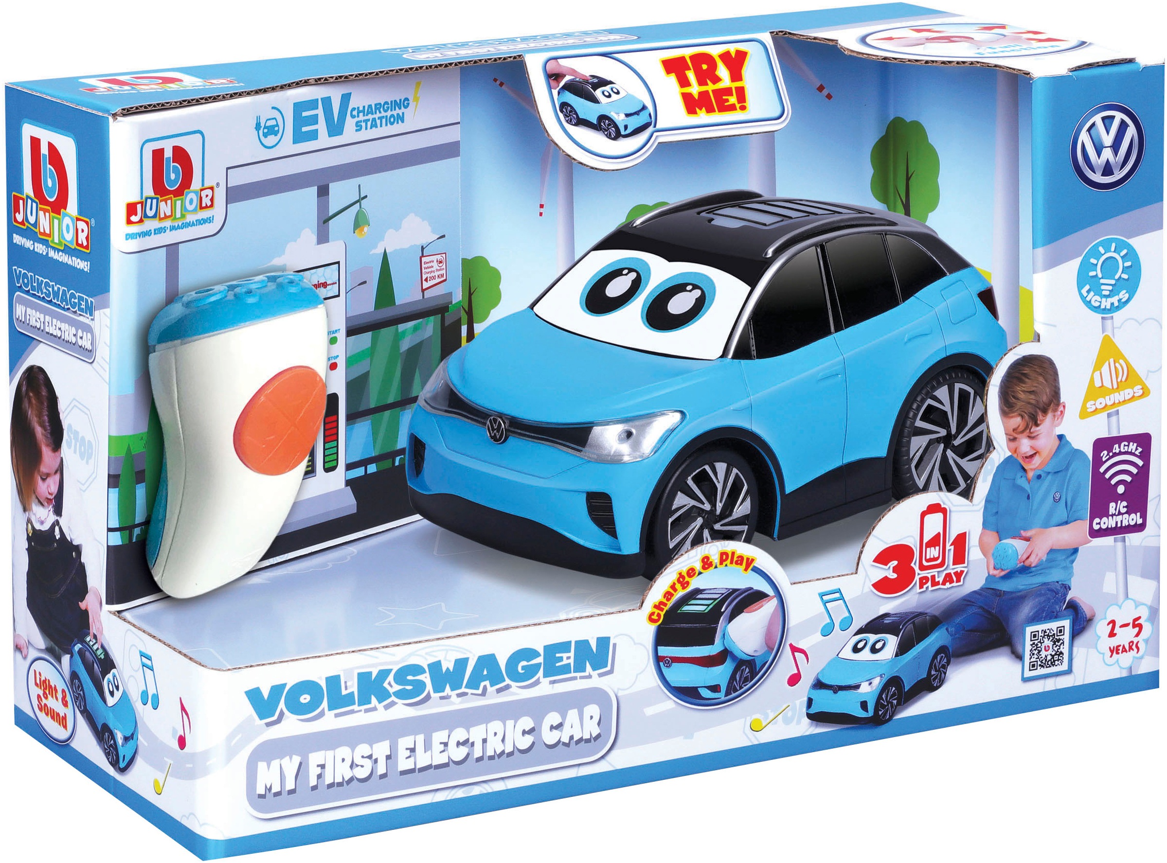 bbJunior RC-Auto »My first Electric Car VW, 2,4 GHZ«, mit Licht und Sound