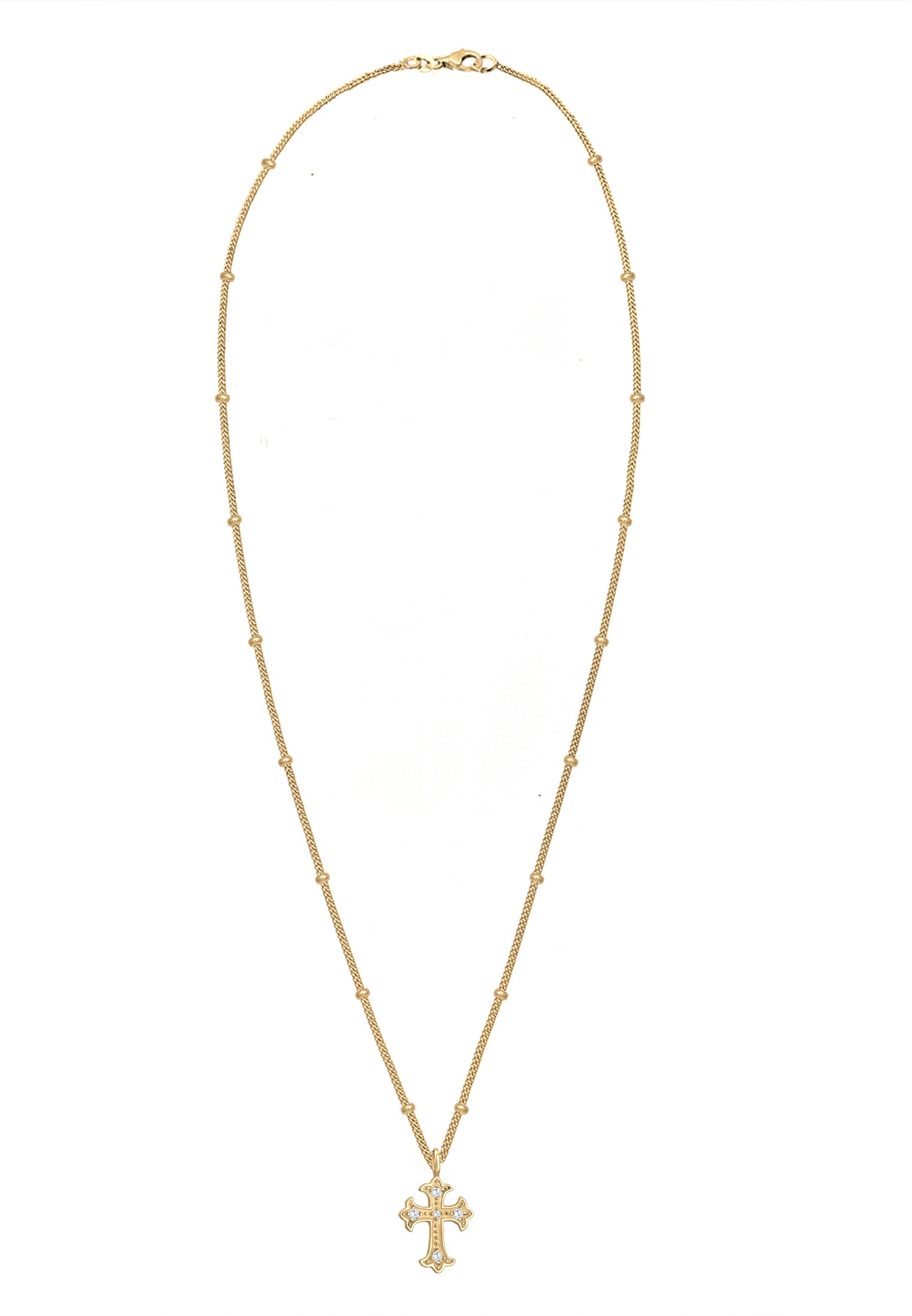 Elli Silberkette »Halskette Kreuz Antik Zirkonia 925 Sterling Silber«