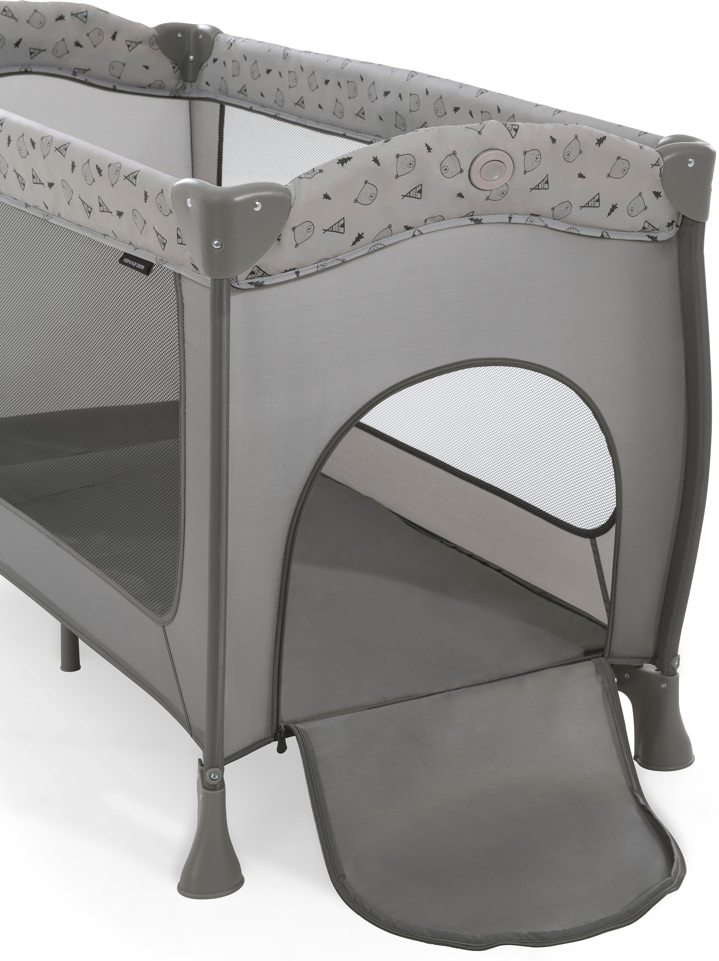 Hauck Baby-Reisebett »Sleep N Play, nordic grey«, (6 tlg.), inkl. Transporttasche