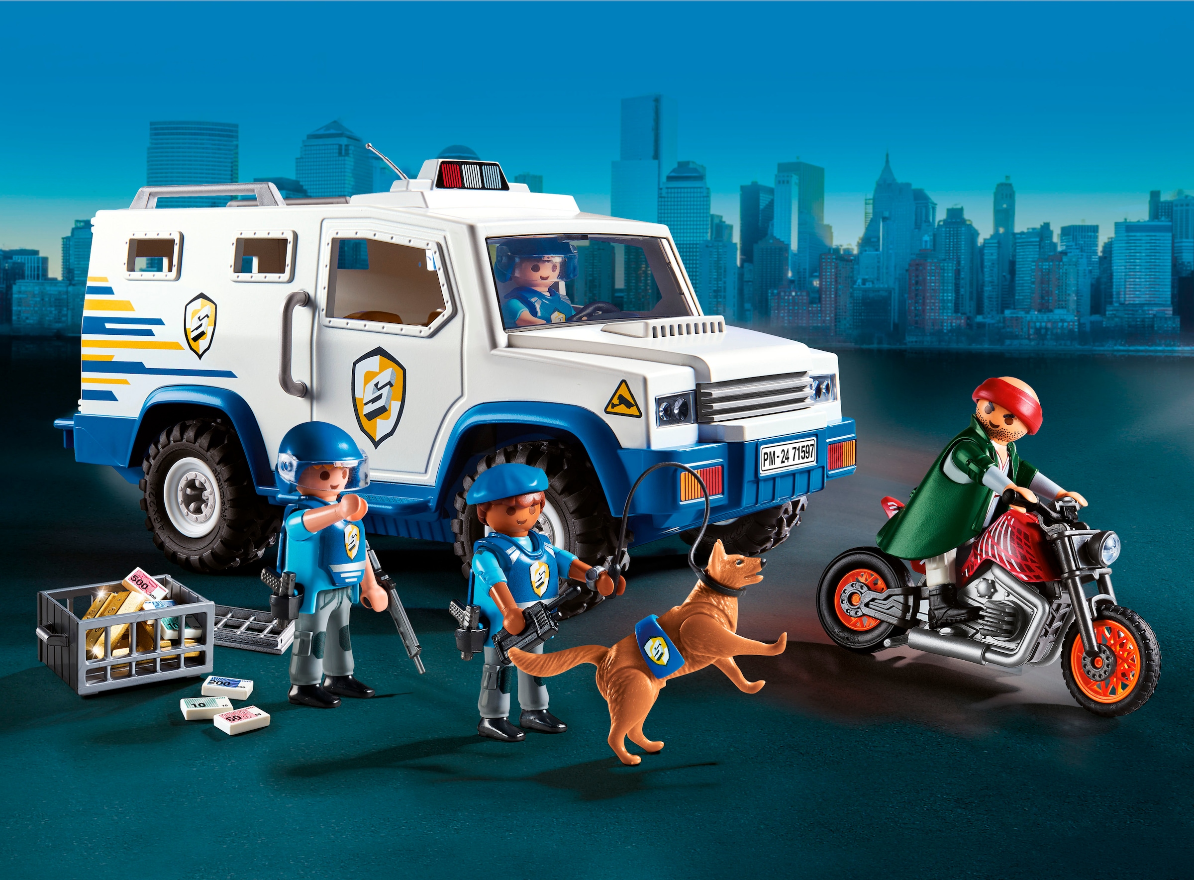 Playmobil® Konstruktions-Spielset »Geldtransporter (71597), Action Heroes, 50 Jahre«, (66 St.), Made in Europe