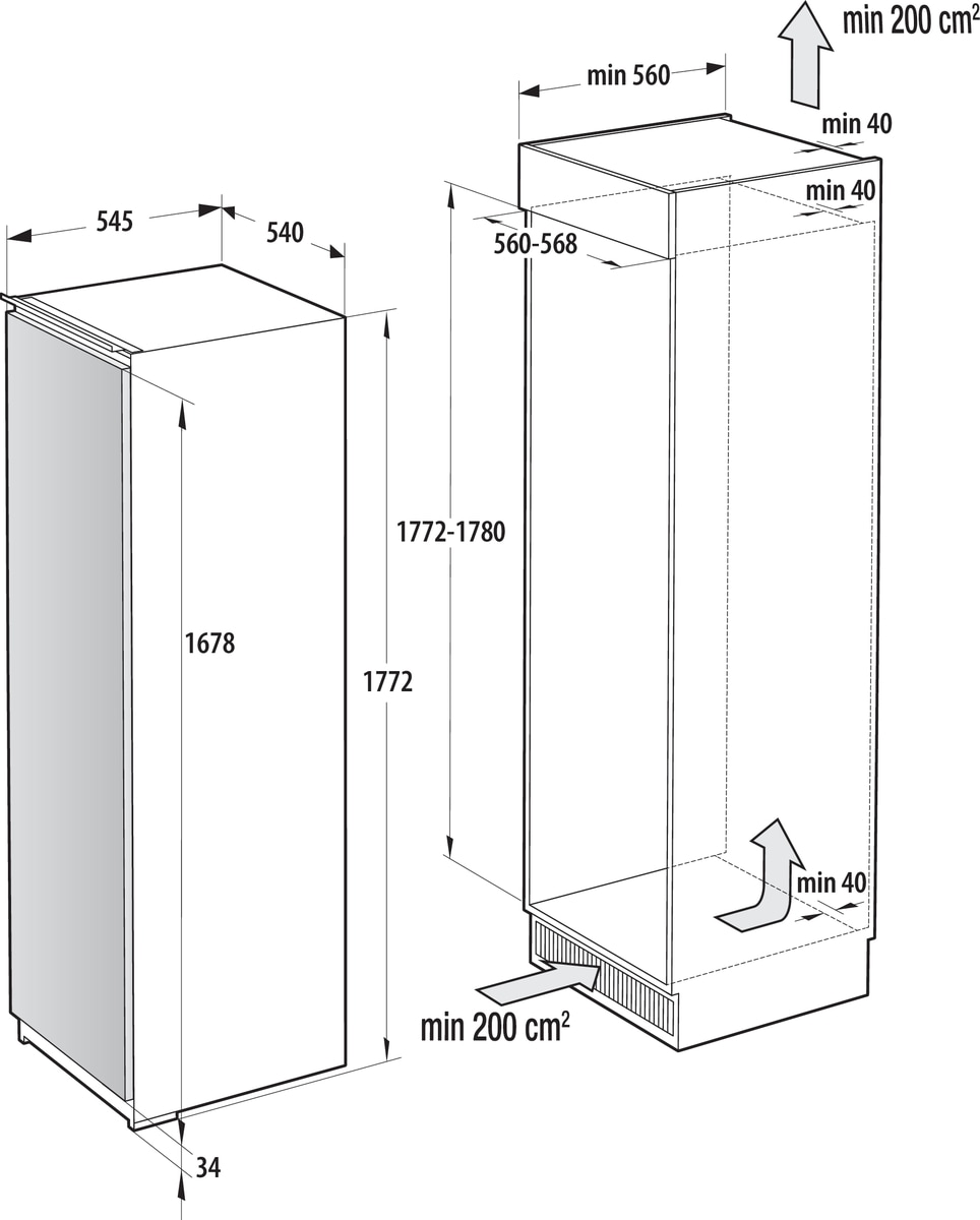 GORENJE Einbaukühlschrank »RI517E41WF«