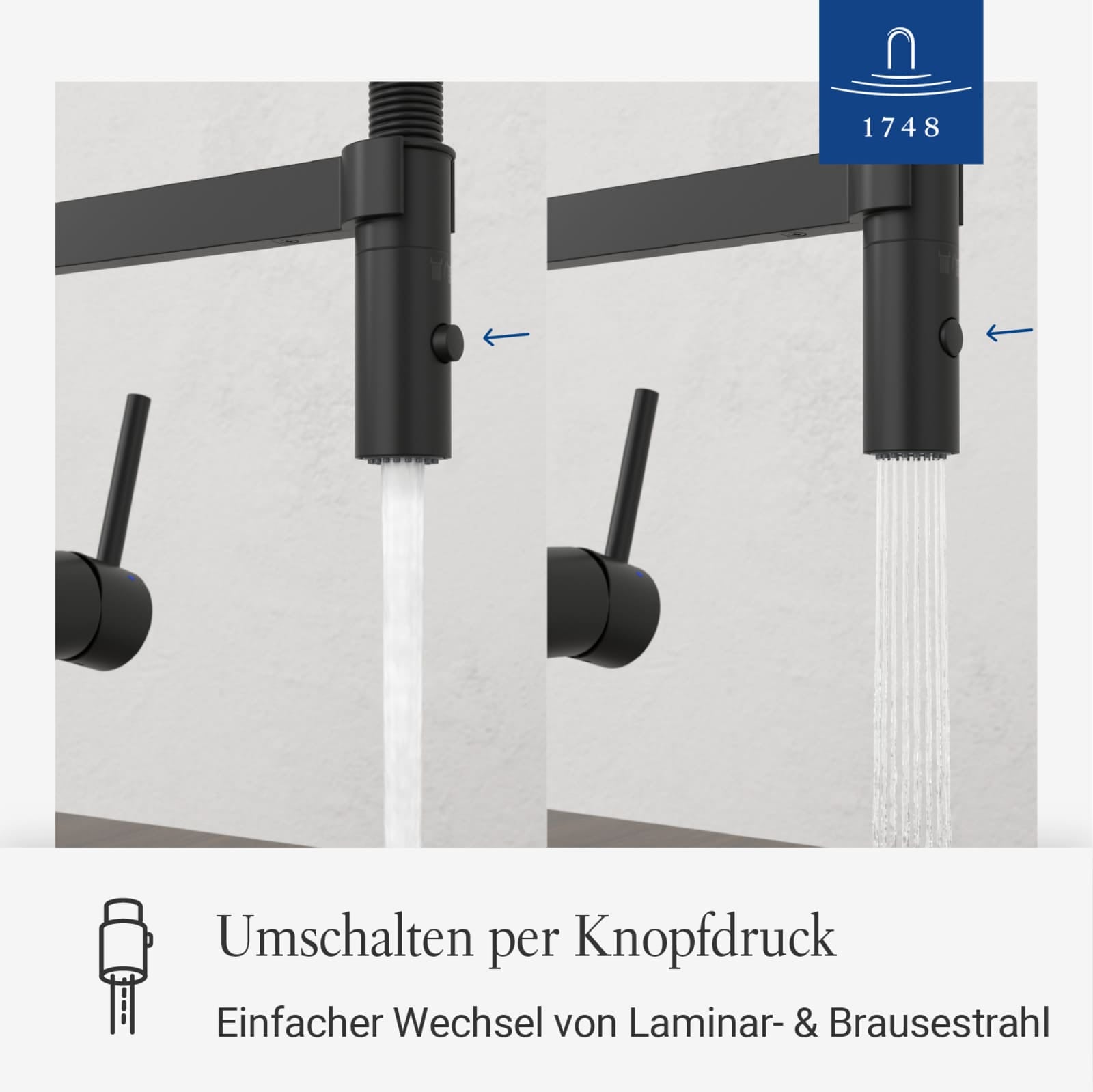 Villeroy & Boch Küchenarmatur »Küchenarmatur Steel Expert Compact 14,3 cm schwarz« 1 Stk. tlg.