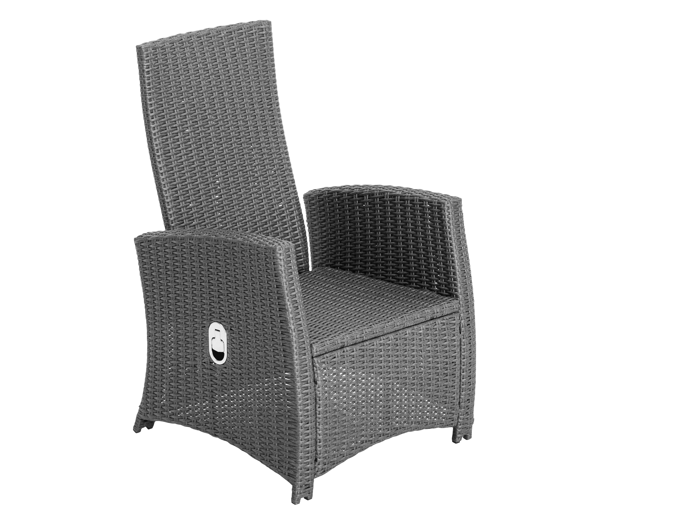 KONIFERA Garten-Essgruppe »»New Paris««, (Set, 11 tlg., 2 Sessel, Rückenlehne verstellbar, Tisch 50x50x51,5 cm, 2 Hocker), inkl. Auflagen, Aluminium/Polyrattan