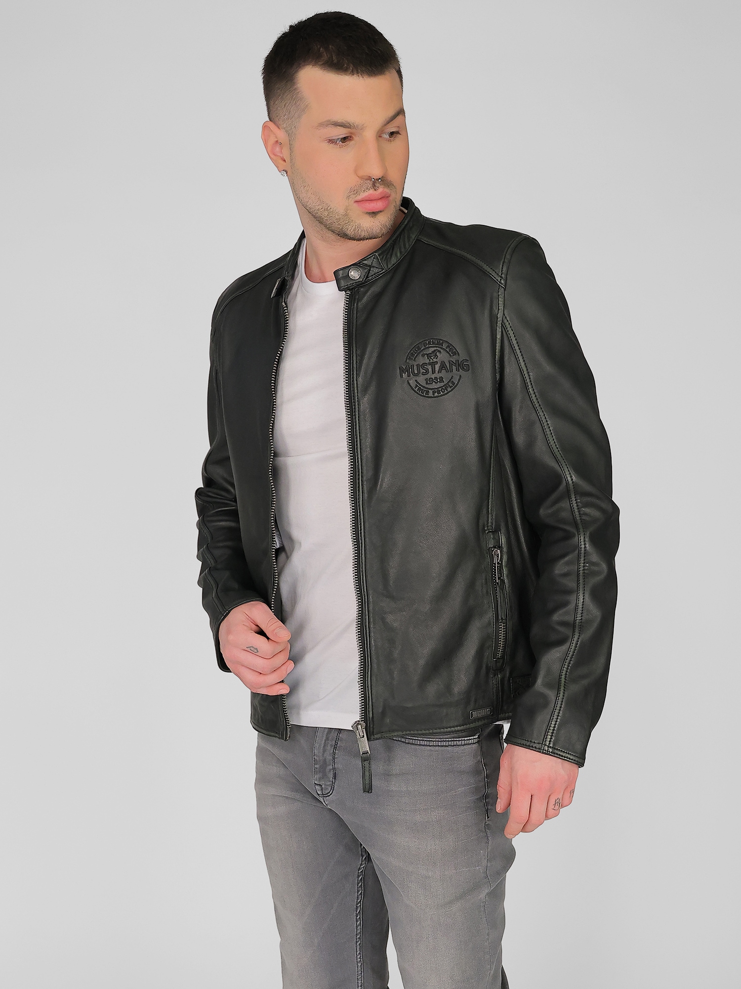 MUSTANG Bikerjacke »Lederjacke 31021308«