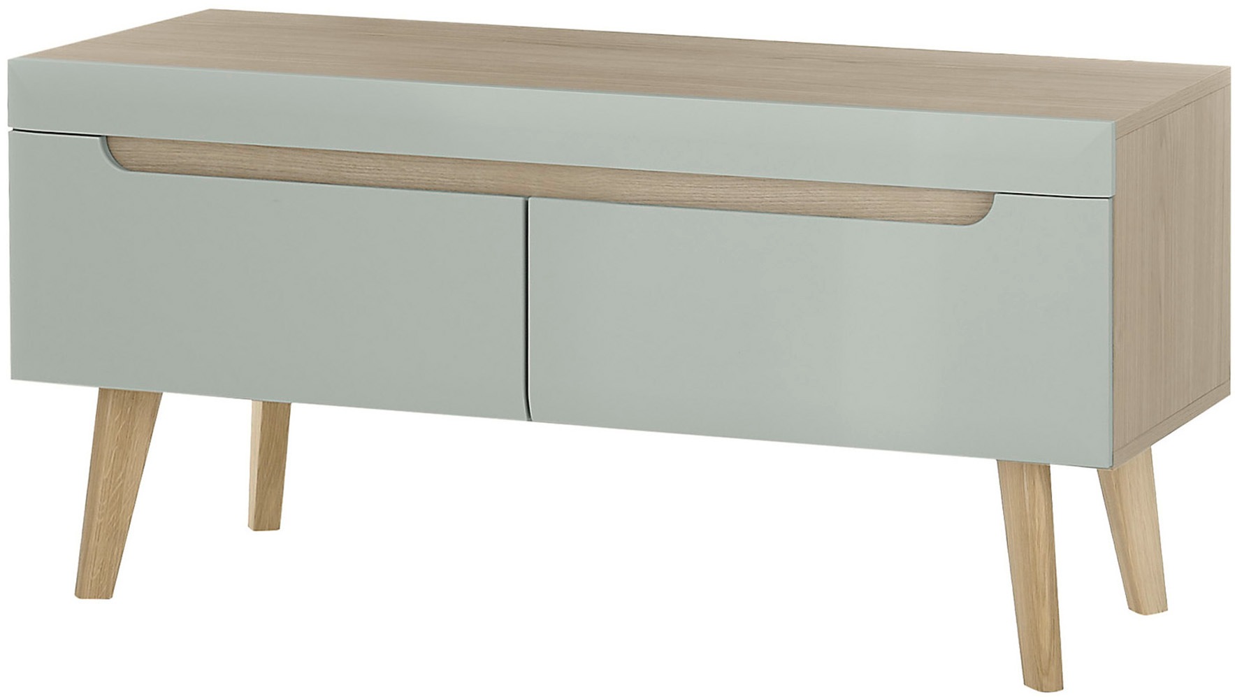 INOSIGN Lowboard »Torge, TV-Unterschrank, TV-Kommode, Fernsehschrank, TV-Board«, (1 St.), abgeschrägte Füße, drei Farben, Scandi Design, 107 cm breit