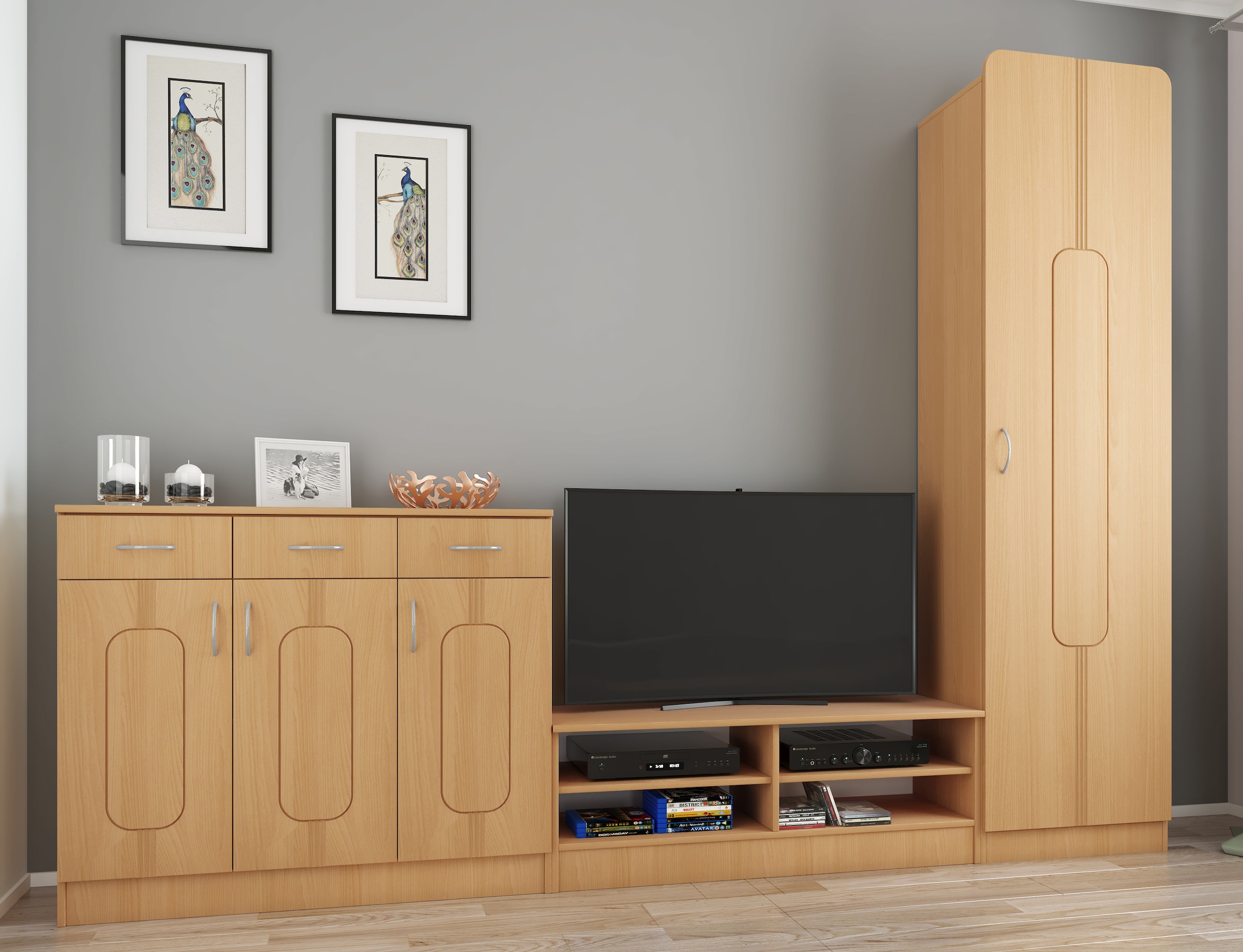 VCM Garderobenschrank »Holz Set Dielenmöbel Gardeobe Kleiderhaken Balia«