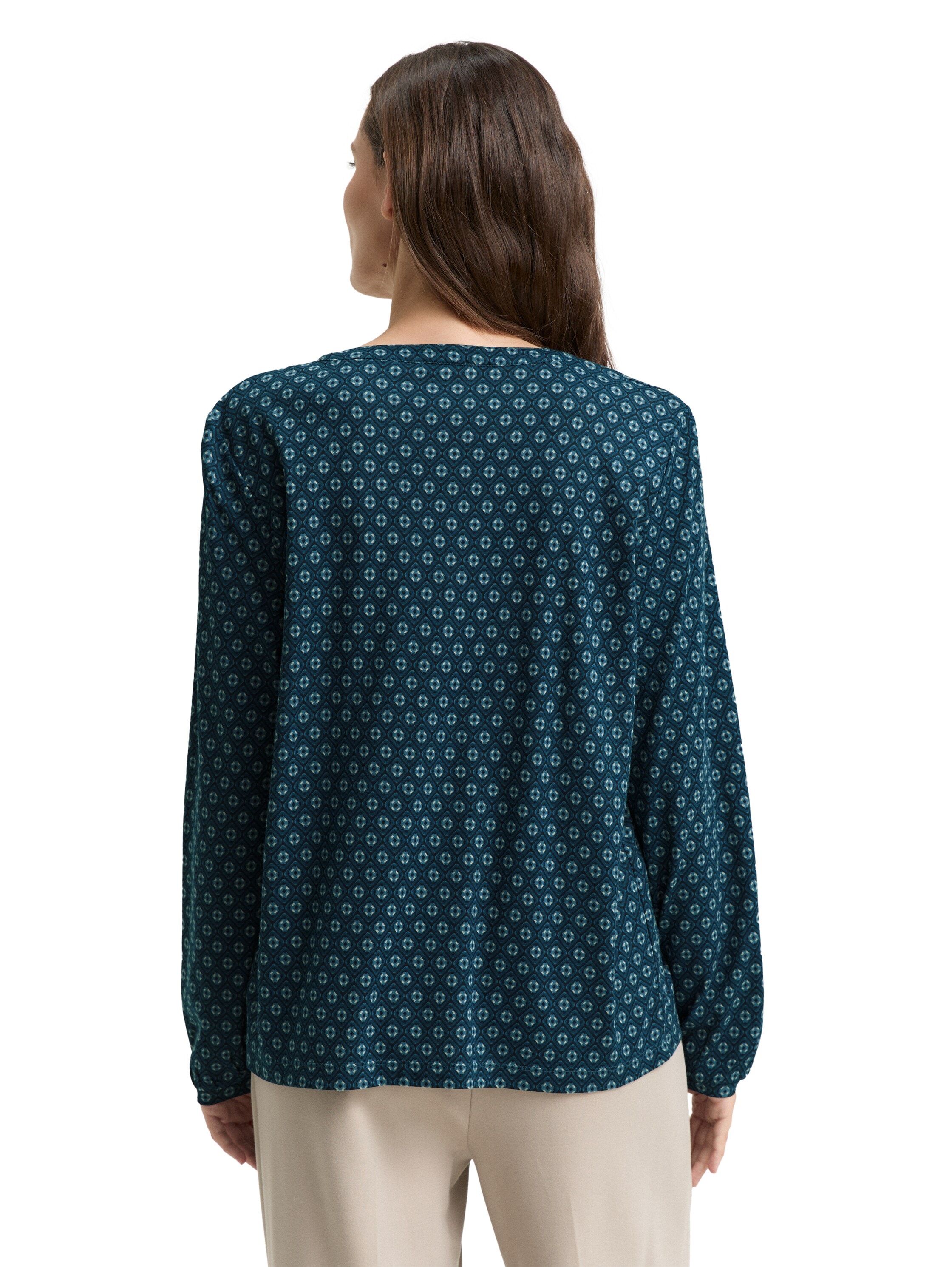 TOM TAILOR Langarmbluse mit grafischem Muster
