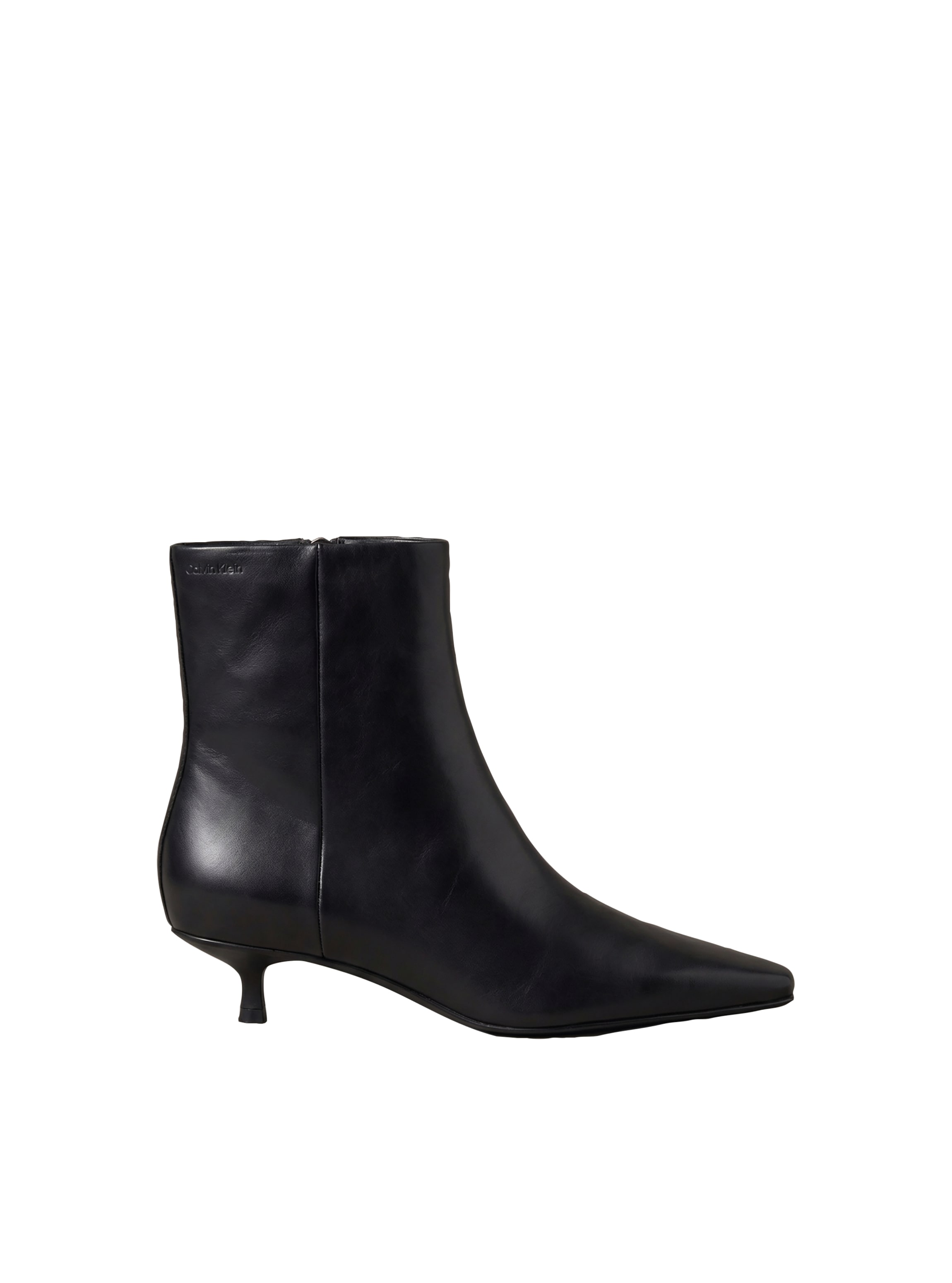 Calvin Klein Stiefelette »KITTEN HEEL ANKLE BOOT LTH«  Abend-Stiefelette, Festtagsschuh in spitzer Form