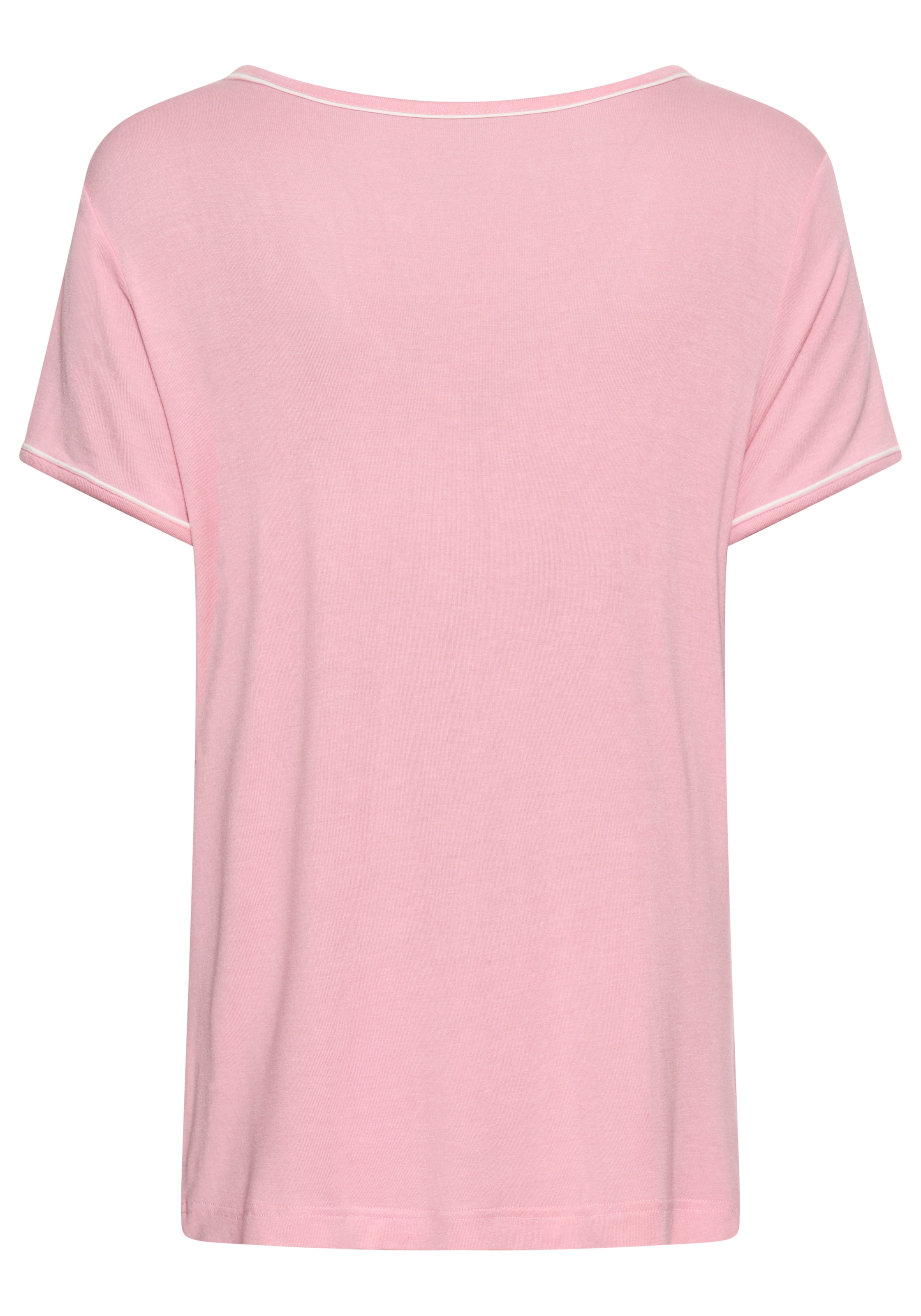 s.Oliver Pyjamaoberteil 1-teilig,  mit kleiner Kontrast-Paspel