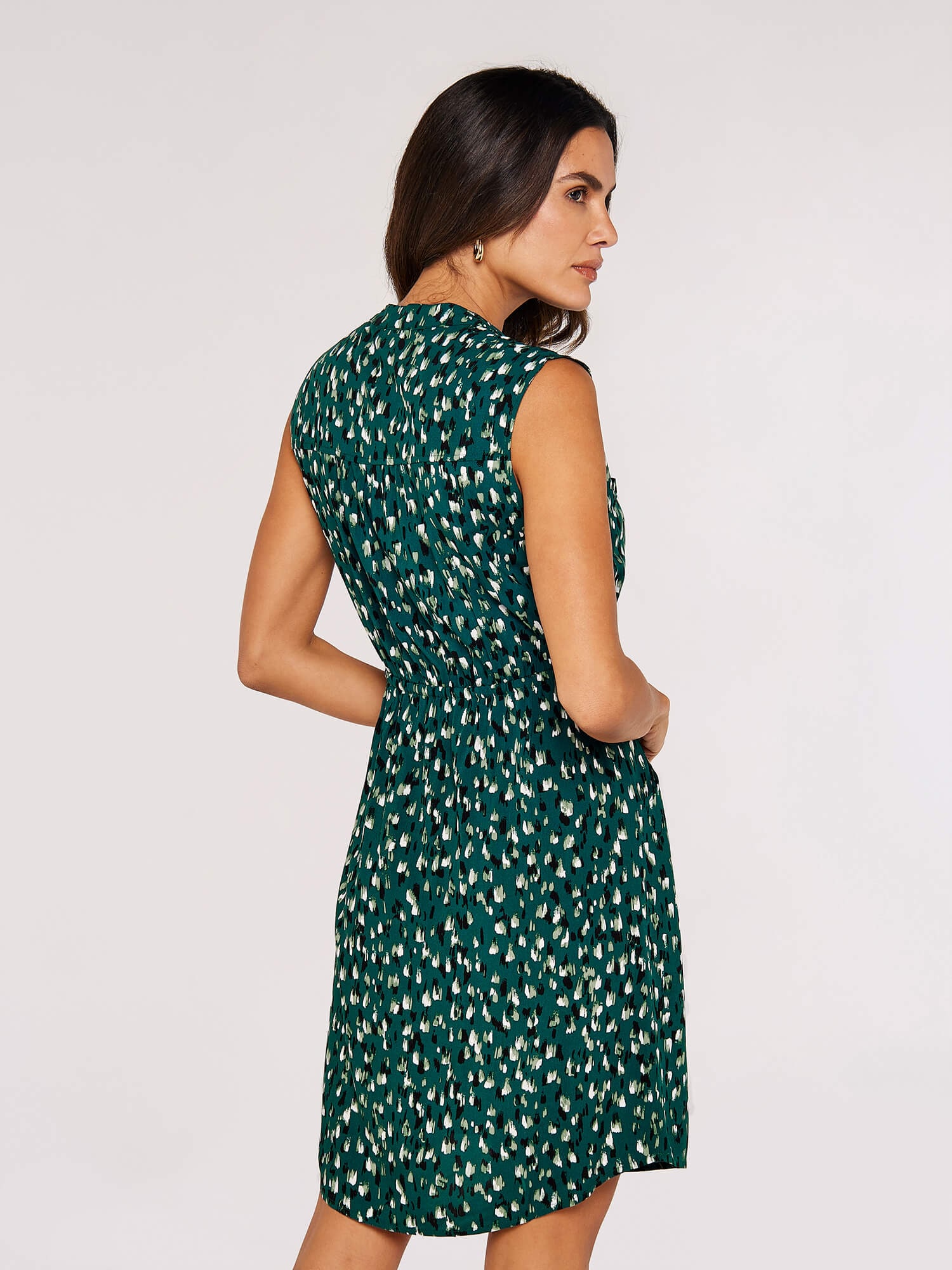 Apricot Minikleid »Pinselstrichmuster Minikleid« Kordelzug, 2 tlg. mit Tunnelzugband