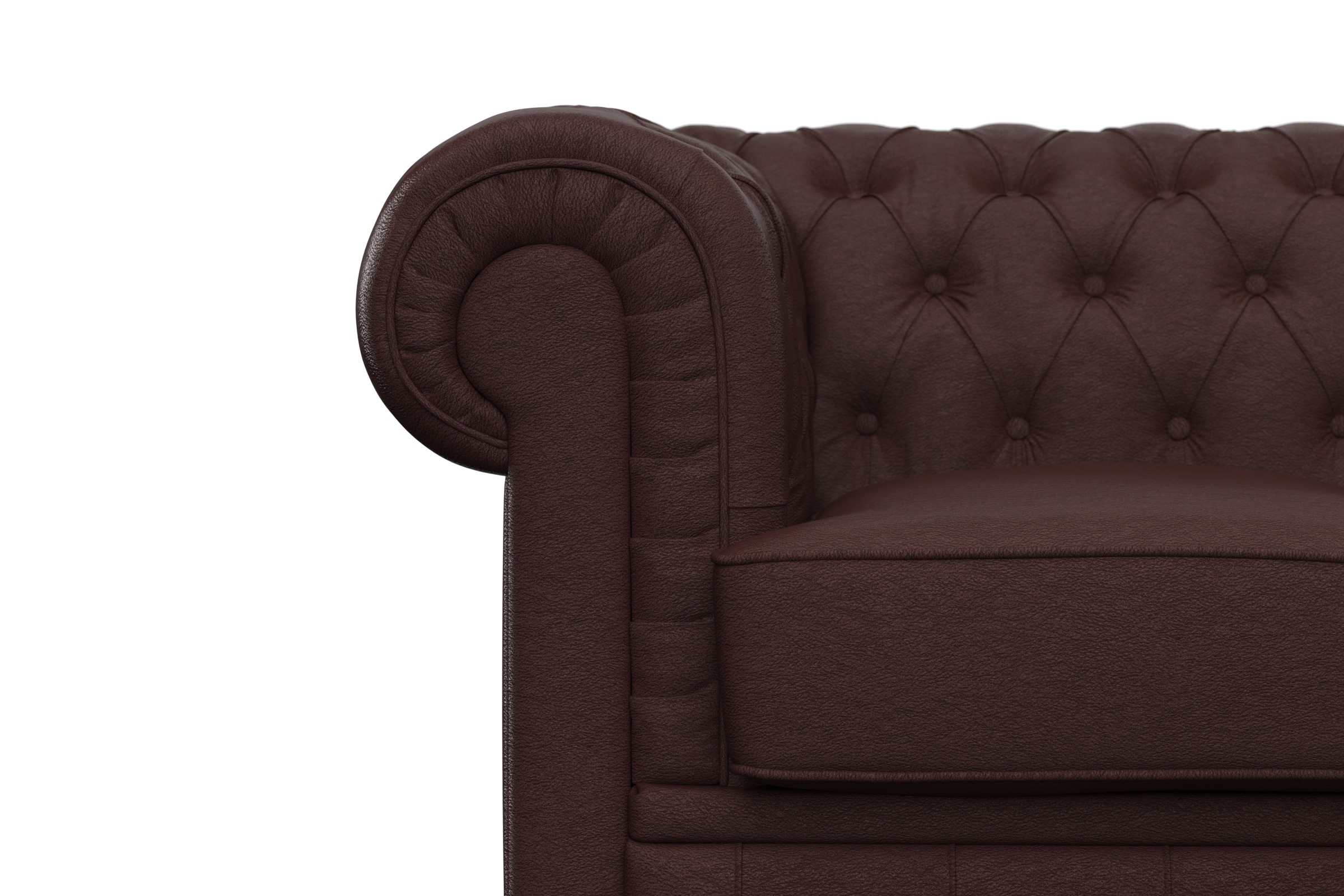 Max Winzer® Chesterfield-Sofa »Kent edel und bequem, tolle Detailverarbeitung, komfortable Armlehnen«, 3-Sitzer mit aufwendiger Knopfheftung, Breite 205 cm