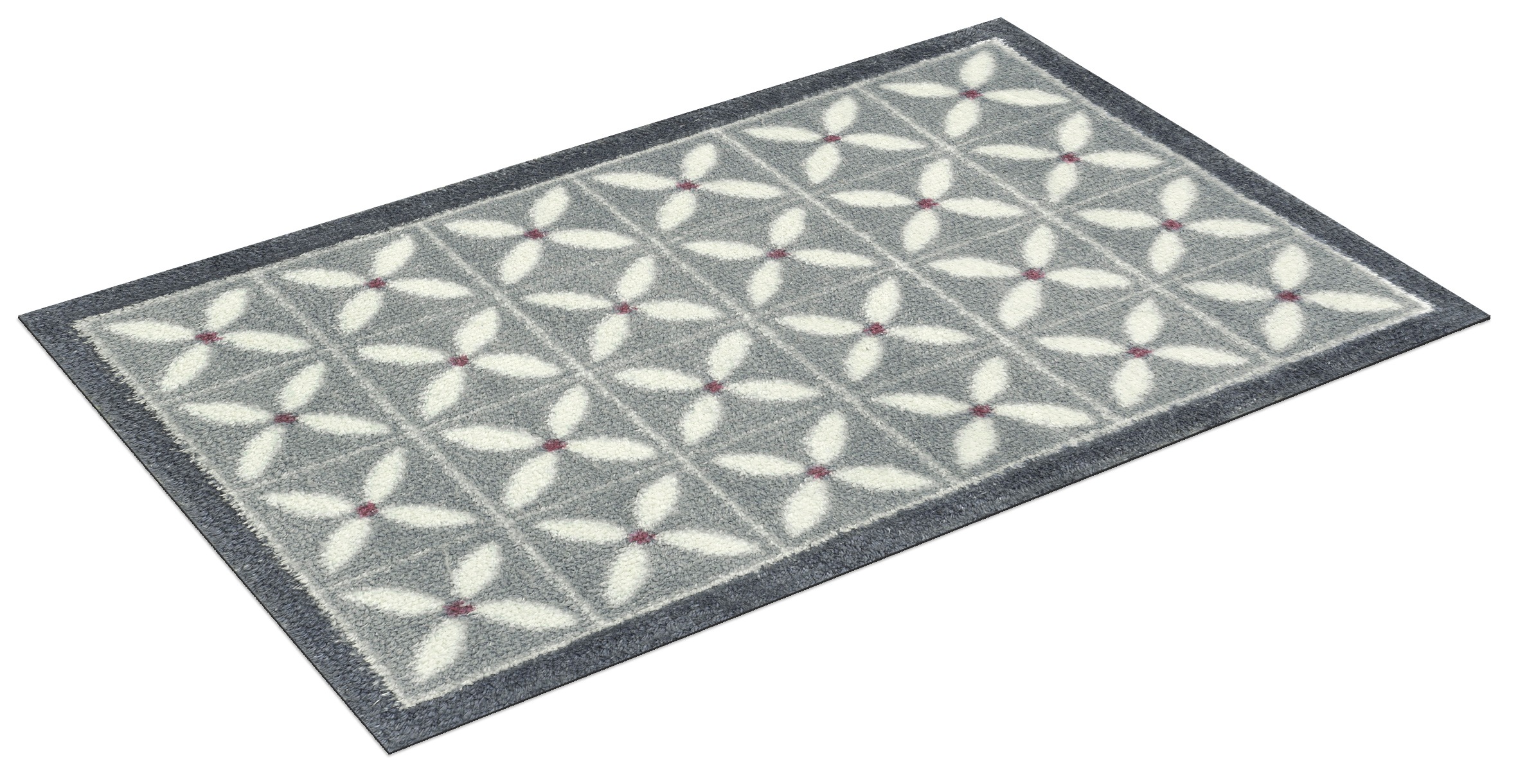 Turtle Mat Fußmatte »Flower Fields Grey« rechteckig 9 mm Höhe