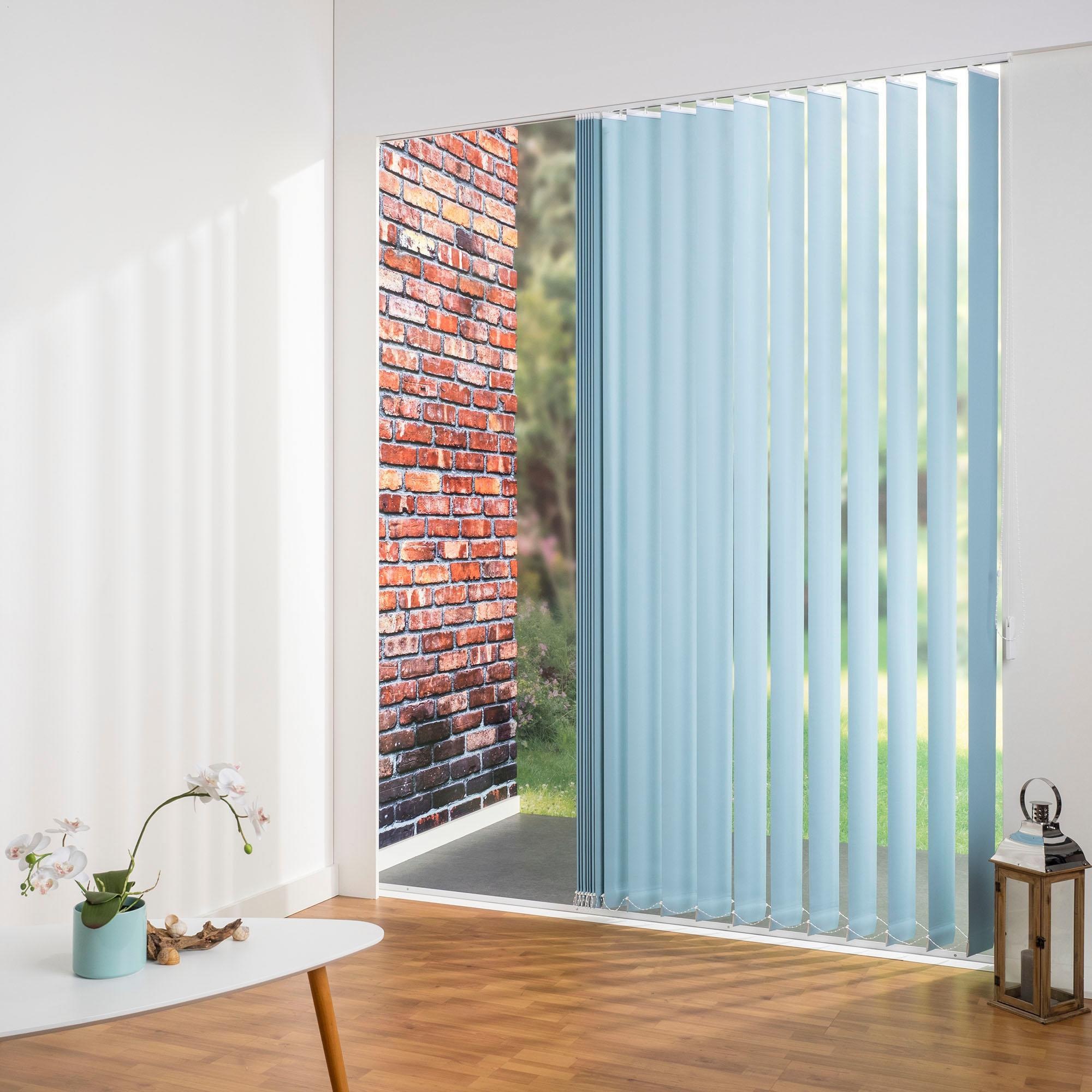 Liedeco Lamellenvorhang »Lamellenvorhang Vertikalanlage Verdunkelung - 127 mm Lamelle«, (1 St.), Kürzbare Vertikalanlage Verdunkelung
