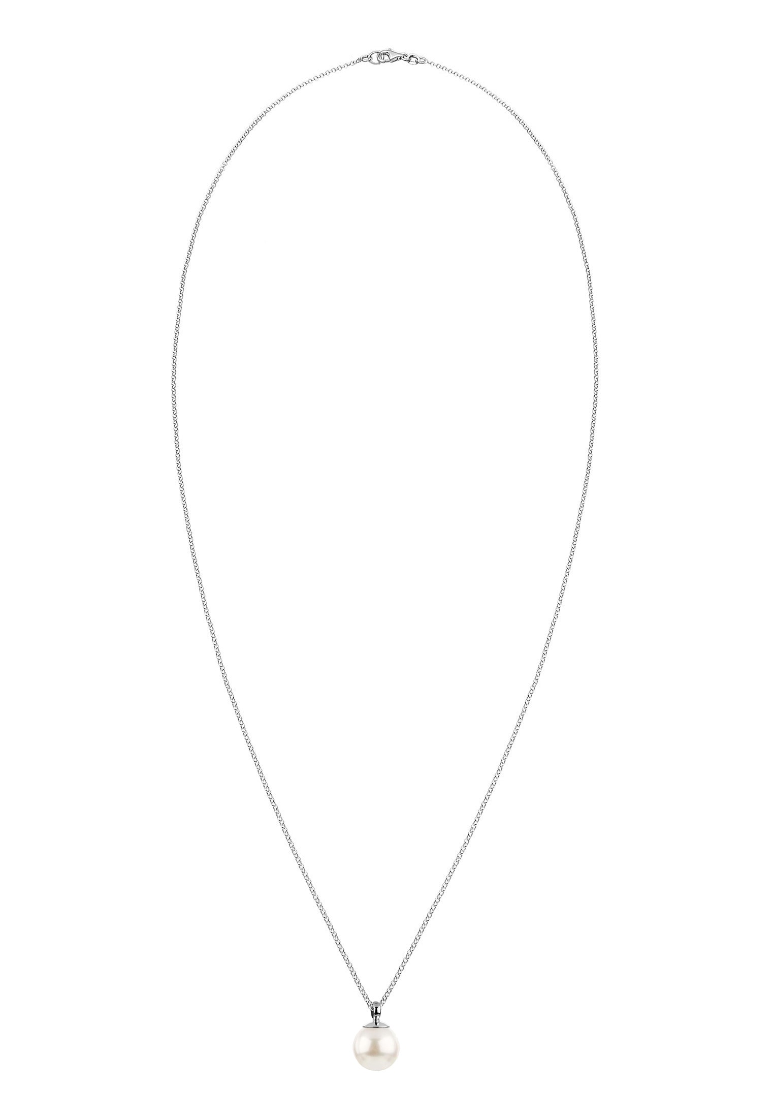 Nenalina Silberkette »Halskette Muschelkernperle Perlen-Anhänger Rund 925 Silber«