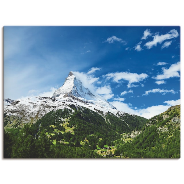 Artland Wandbild »Matterhorn«, Berge, (1 St.), als Leinwandbild,  Wandaufkleber oder Poster in versch. Größen auf Rechnung bestellen