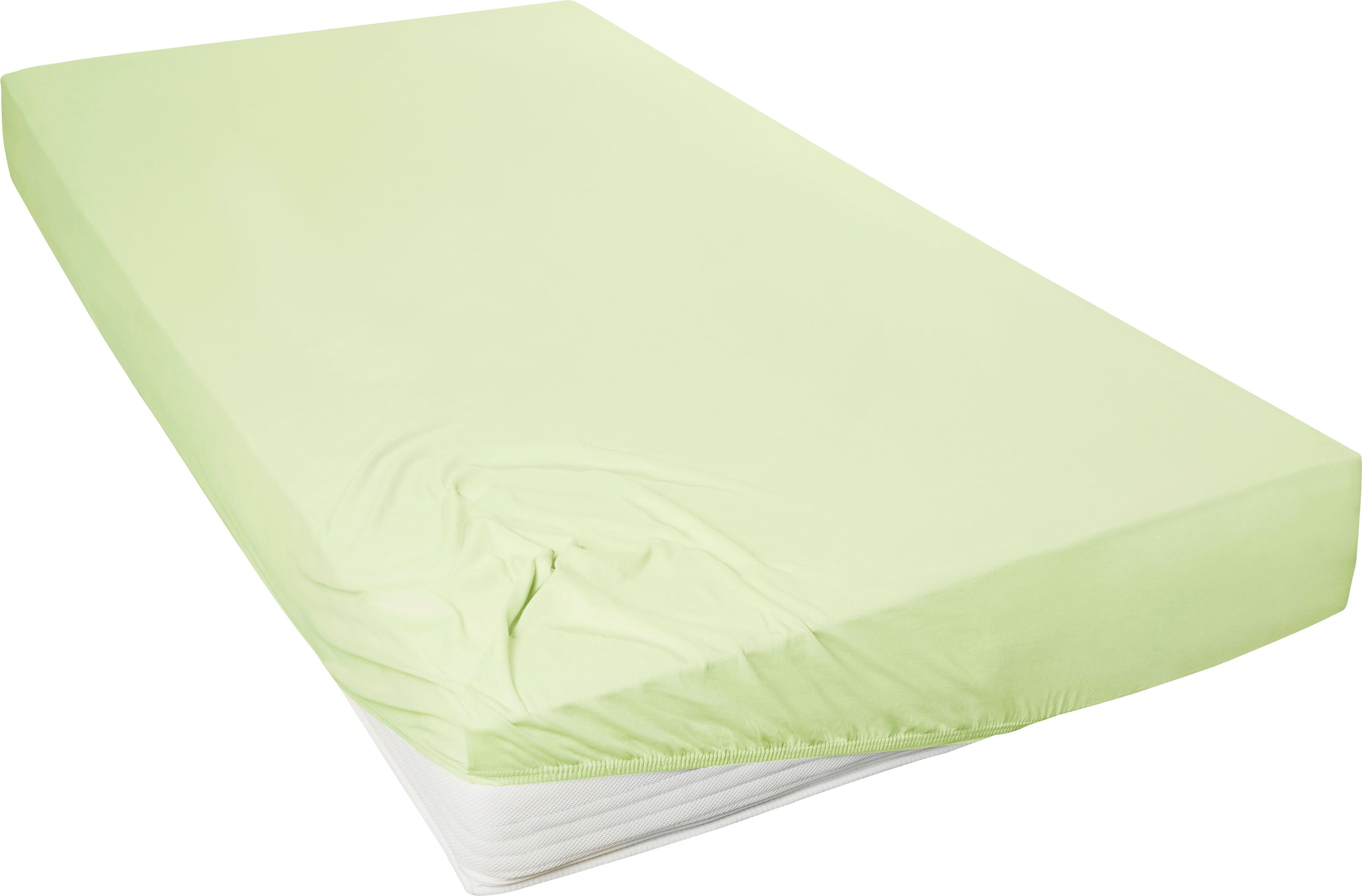 Primera Spannbettlaken »Mako-Feinjersey Spannbetttuch«, Geeignet für Standardmatratzen bis 22 cm, 100% Baumwolle