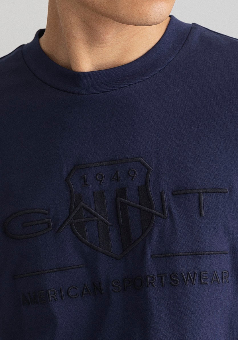 bei der PIQUE«, mit Logostickerei Gant auf PRIDE T-Shirt »D.1 GANT ♕ Brust