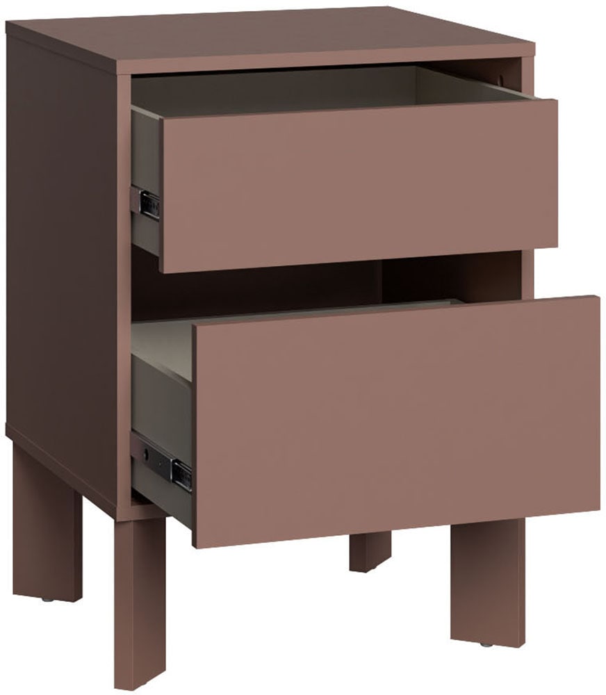 FORTE Nachtkommode »Tahoe Nachtkommode, grifflos,  2 Schubkästen« B/H/T 48,2/66,7/41,4 cm
