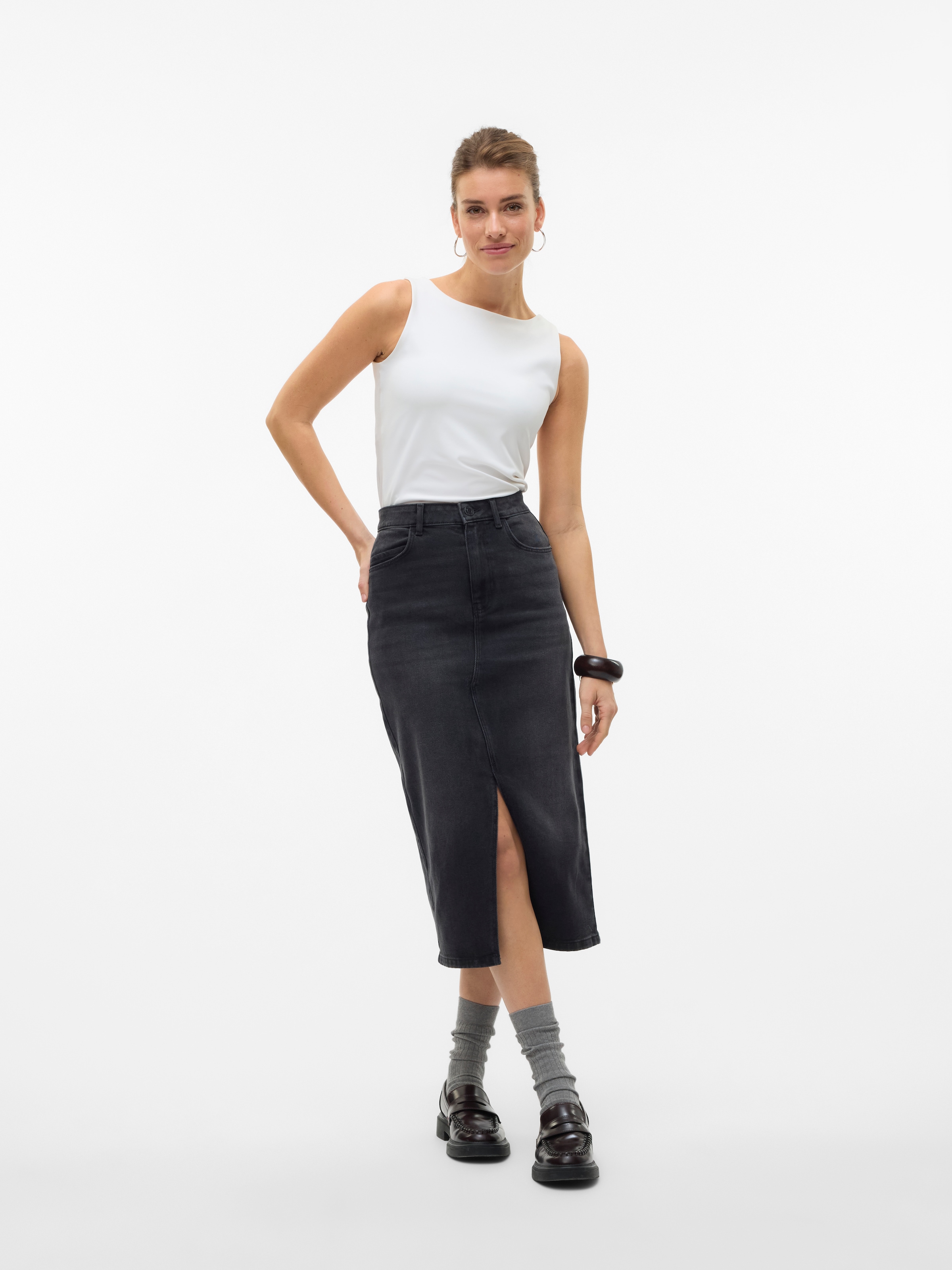 Vero Moda Jeansrock »VMNATALIE HR MIDI DNM SKIRT MIX NOOS«