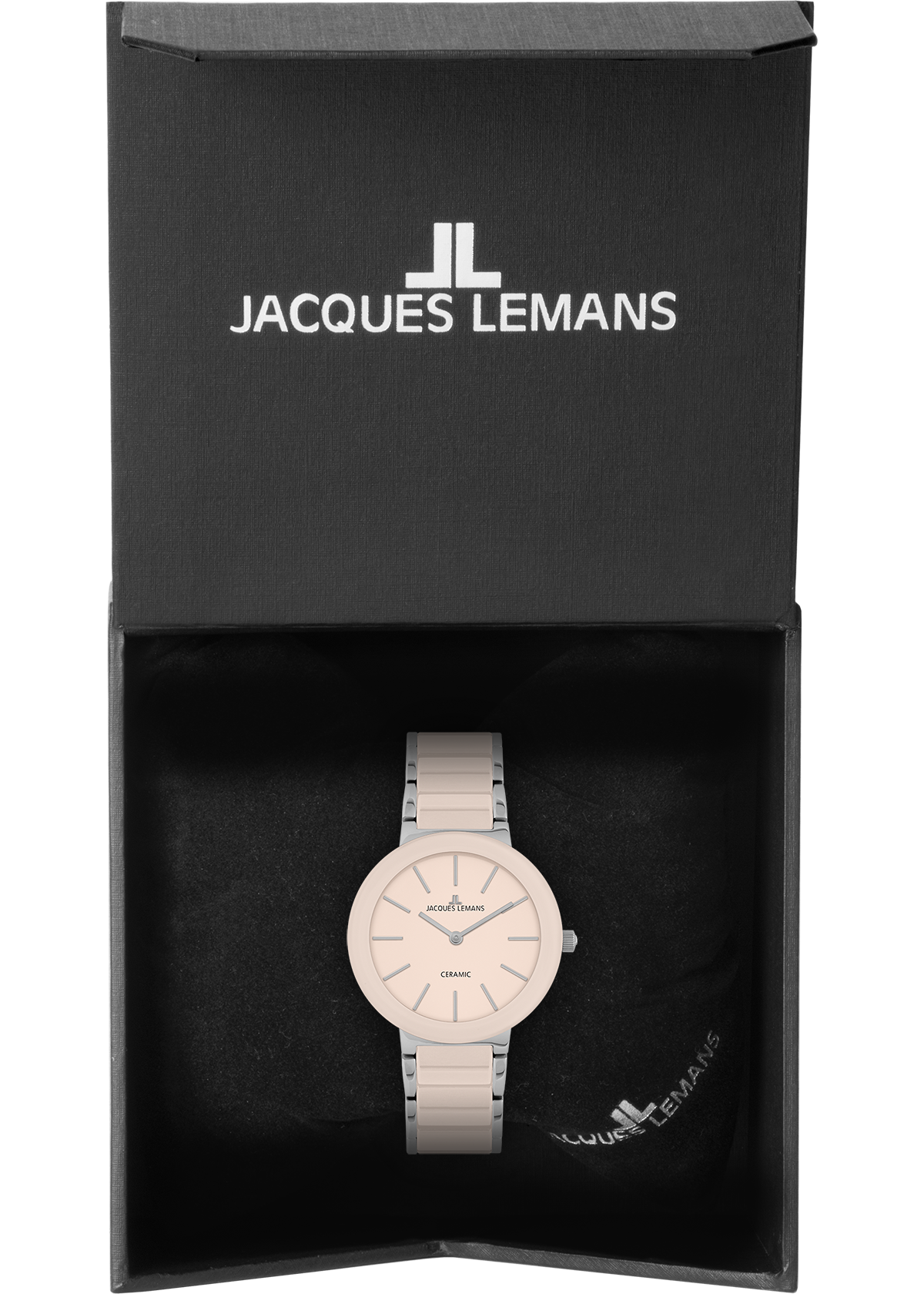 Jacques Lemans Keramikuhr »Monaco« Quarzuhr, Armbanduhr, Damenuhr, analog