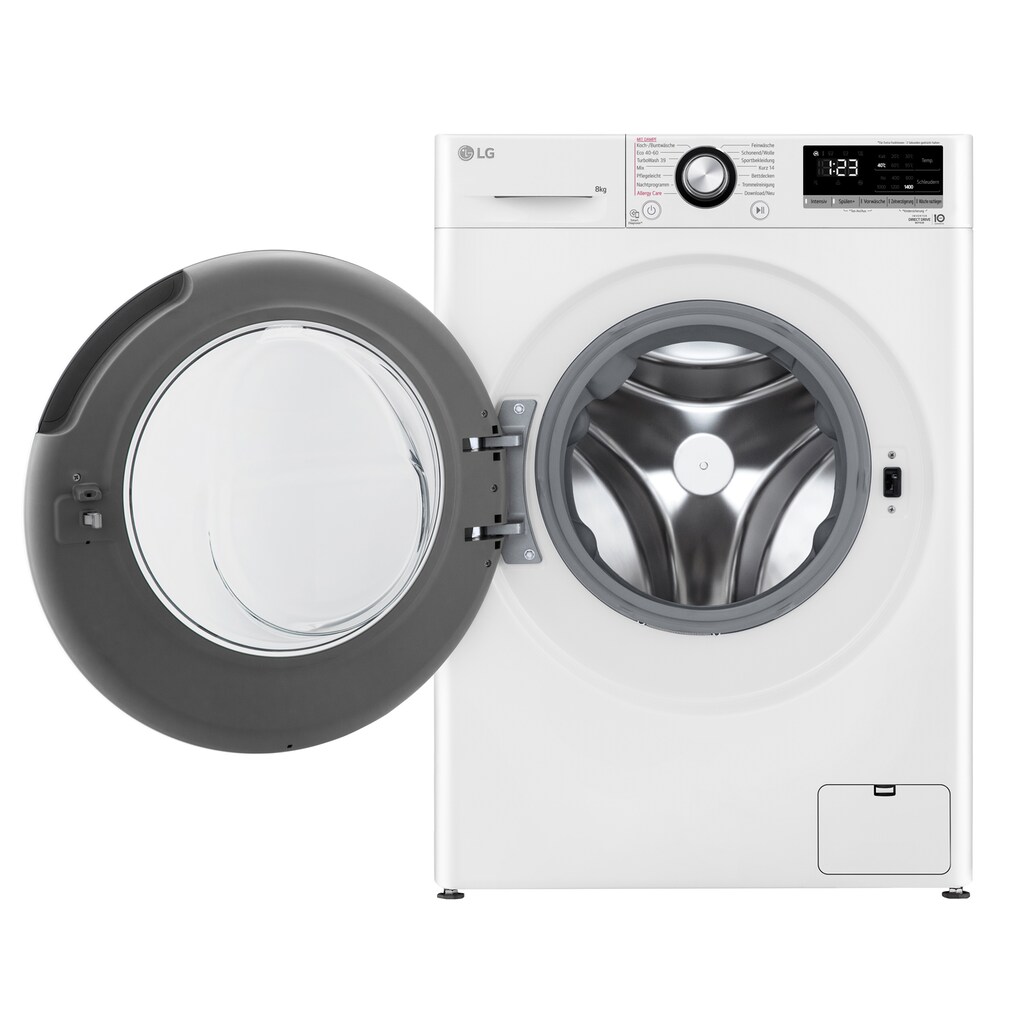 LG Waschmaschine, F4WV4085WS, 8 kg, 1400 U/min