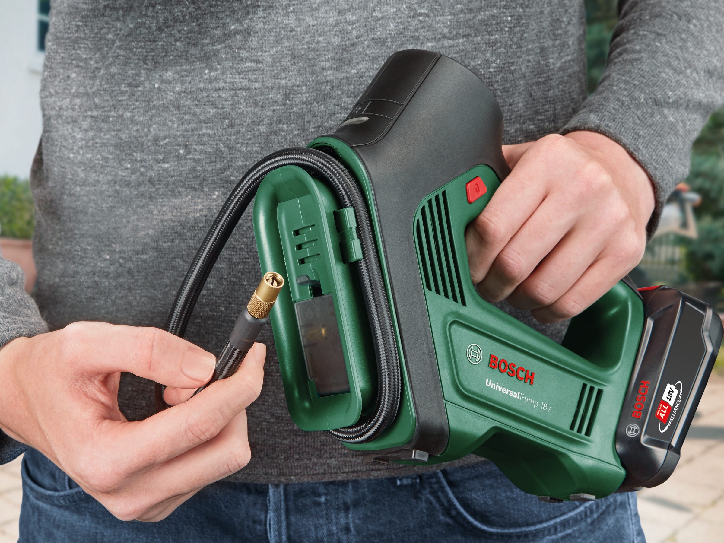 Bosch Home & Garden Akku-Handkompressor »Power for ALL 18V Akku-System Druckluftpumpe »UniversalPump 18V««, Power for ALL 18V Akku-System, ohne Akku und Ladegerät