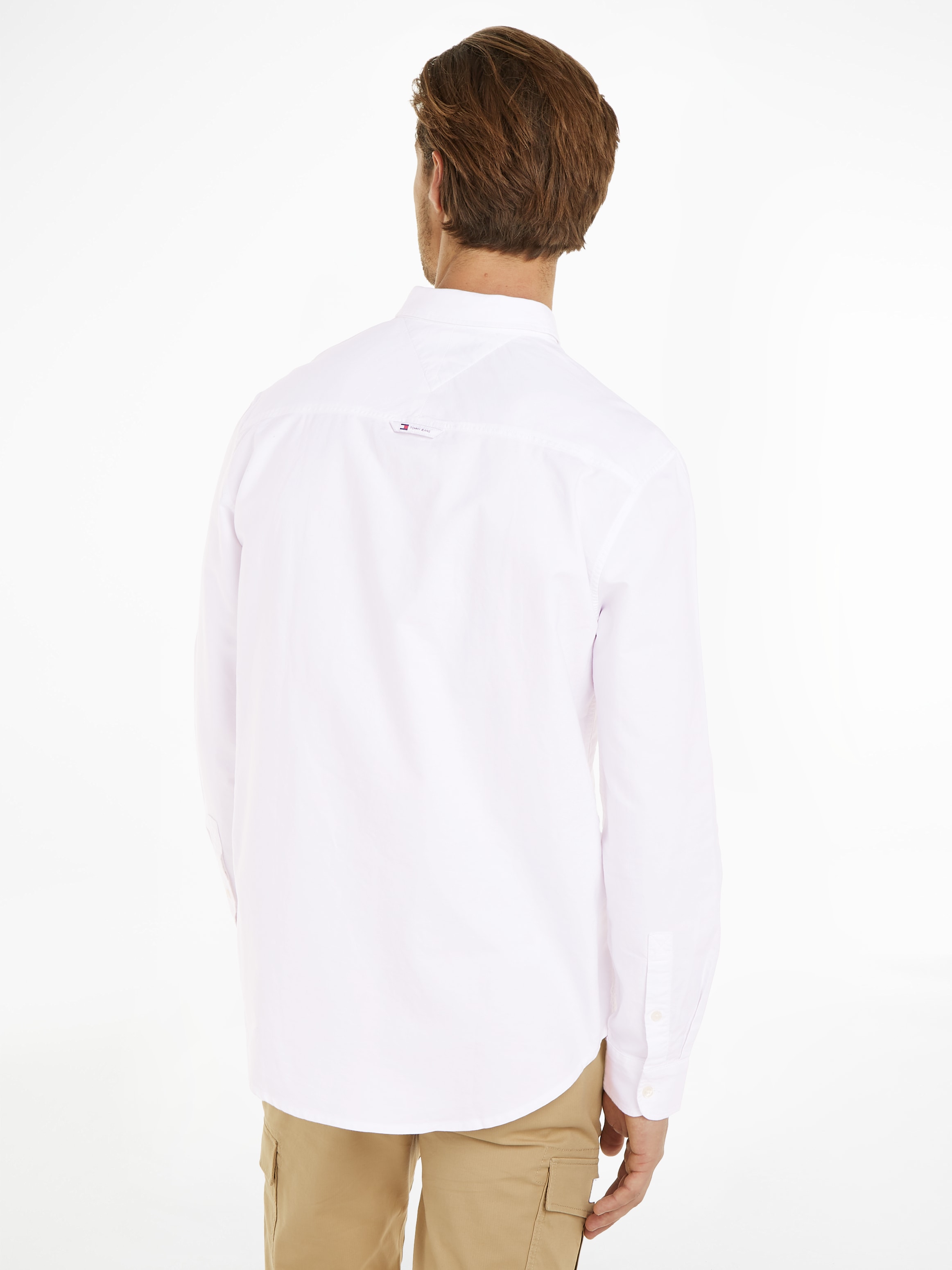 Tommy Jeans Langarmhemd »TJM ENTRY REG OXFORD SHIRT«, mit Logoprägung