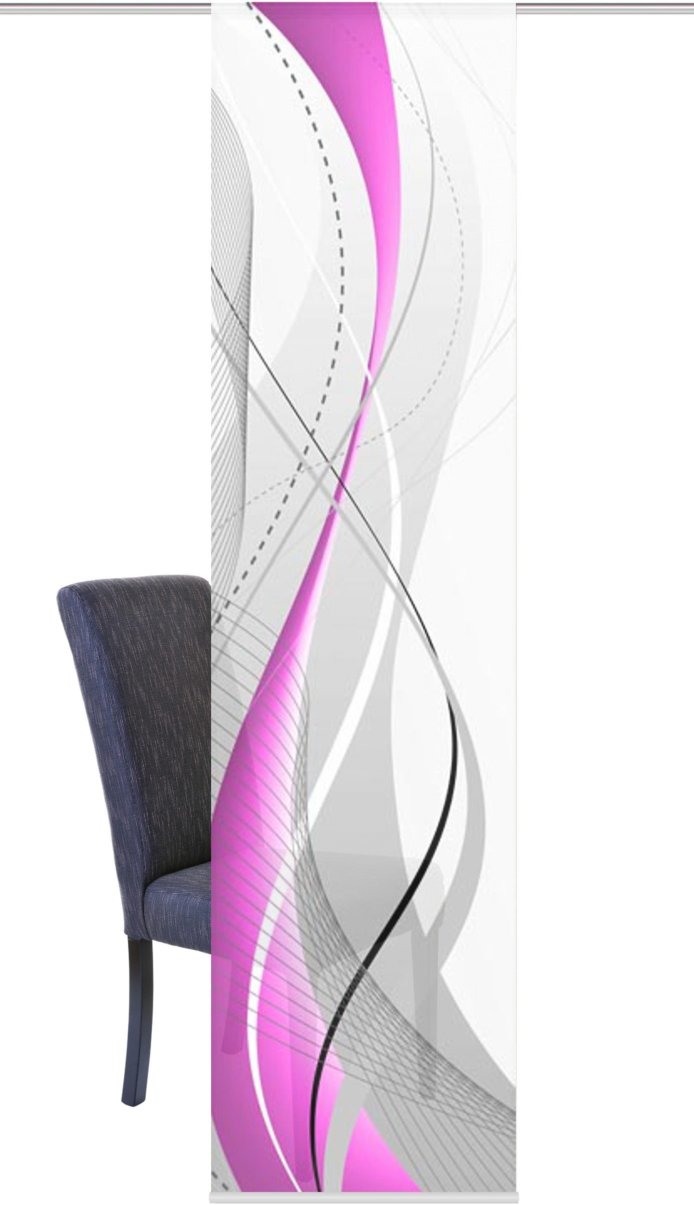 HOME WOHNIDEEN Schiebegardine »CARLISLE« Klettband 1 Stk. tlg. HxB: 245x60, inkl. Befestigungszubehör